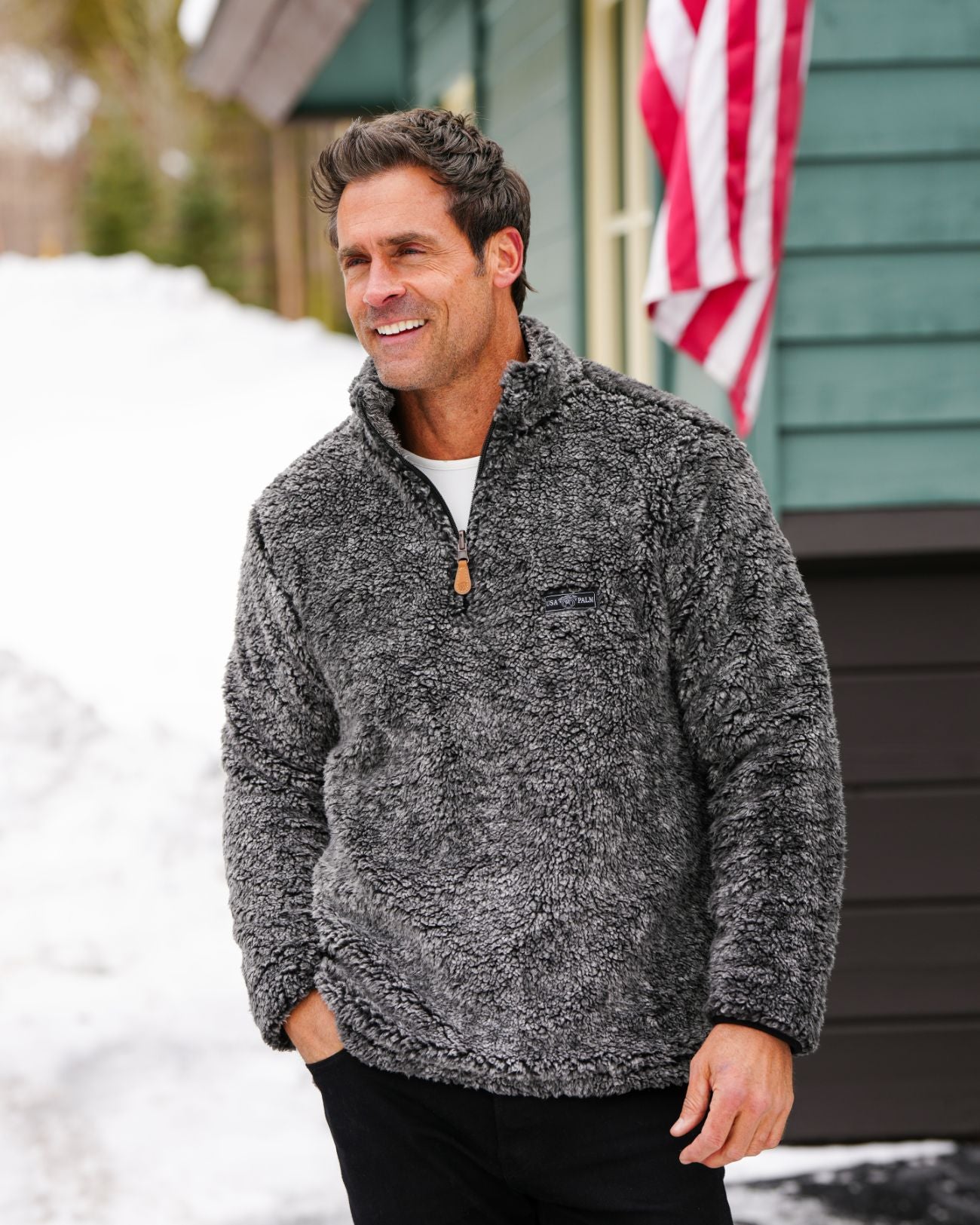 Reversible Double Sherpa 1/4 Zip