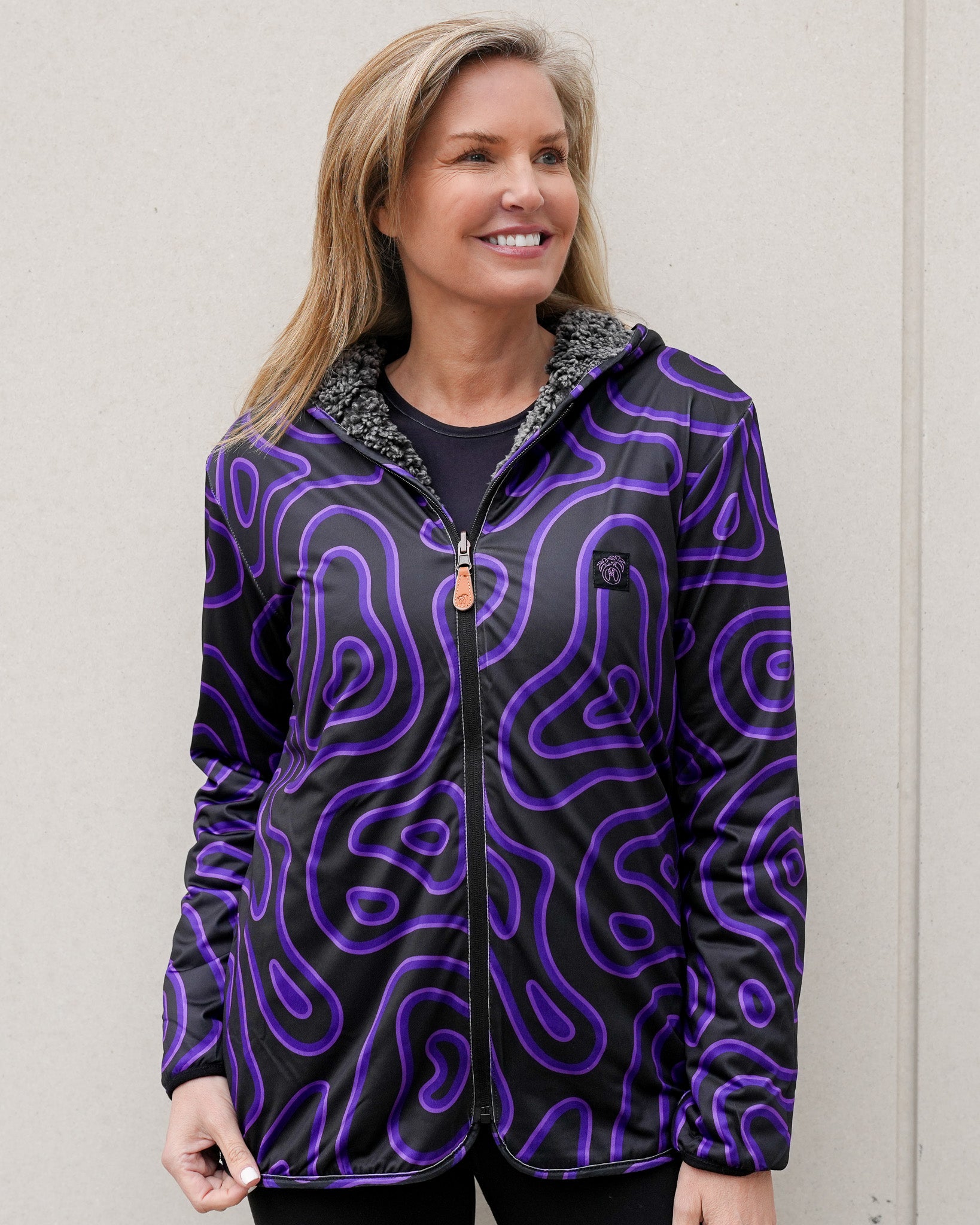 Reversible Sherpa Full Zip Hoodie