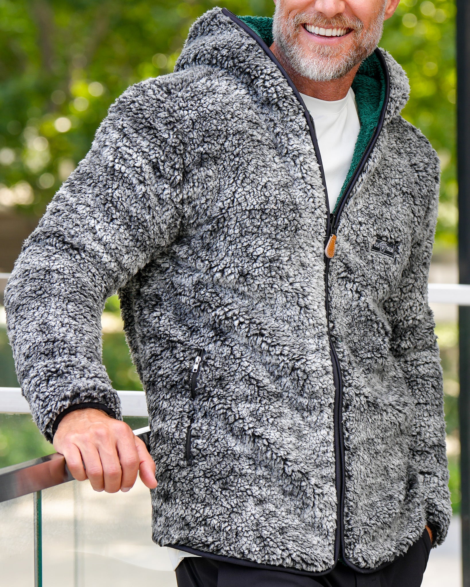 Reversible Sherpa Full Zip Hoodie