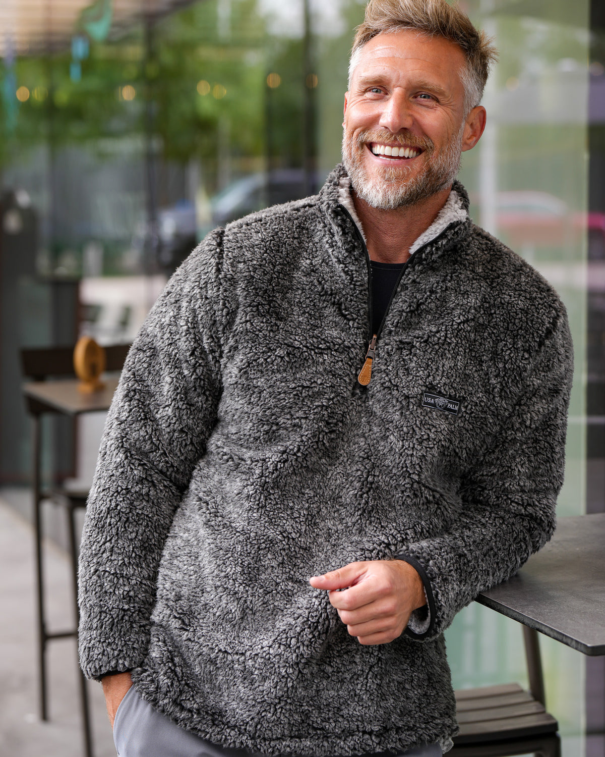 Reversible Double Sherpa 1/4 Zip