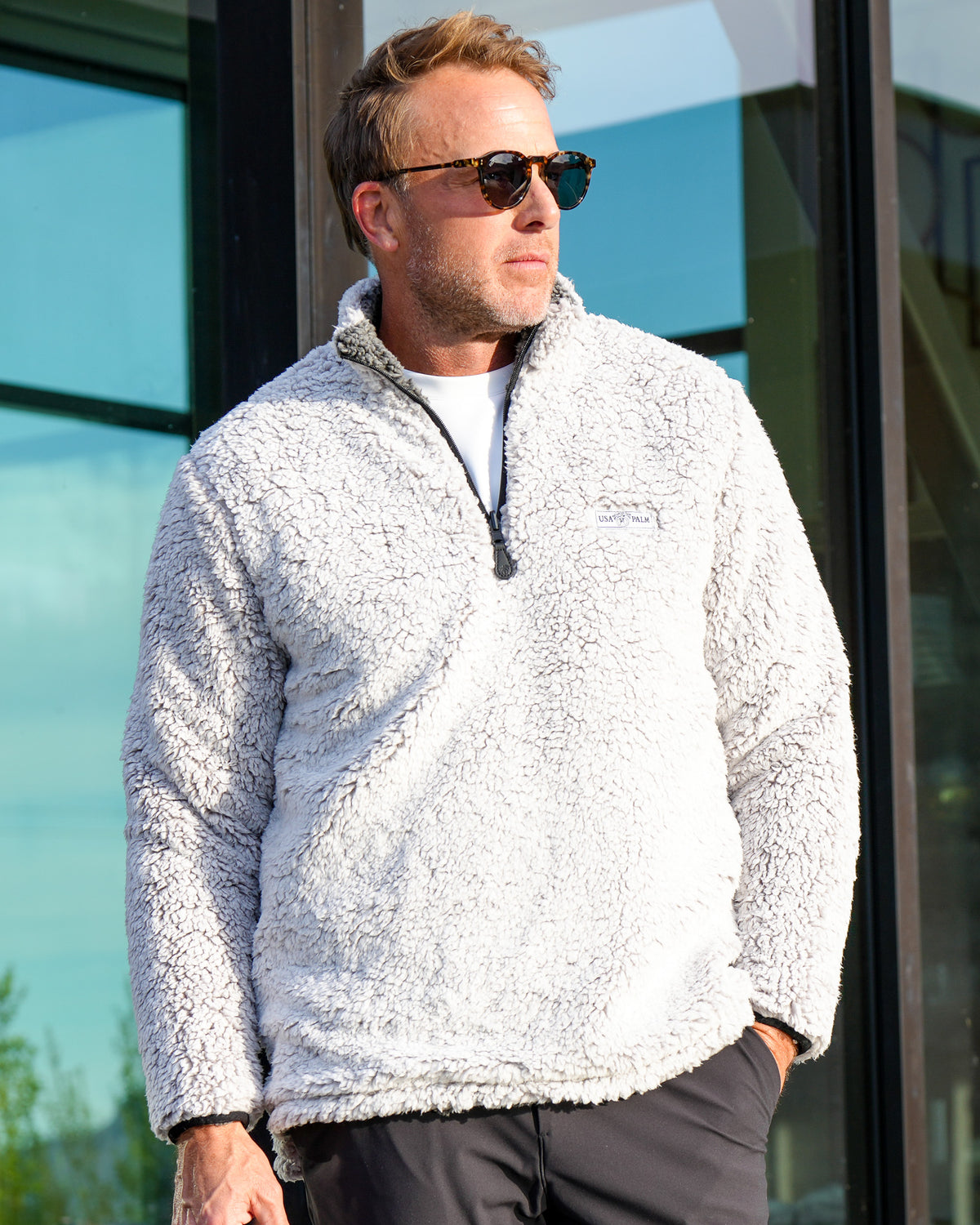 Reversible Double Sherpa 1/4 Zip
