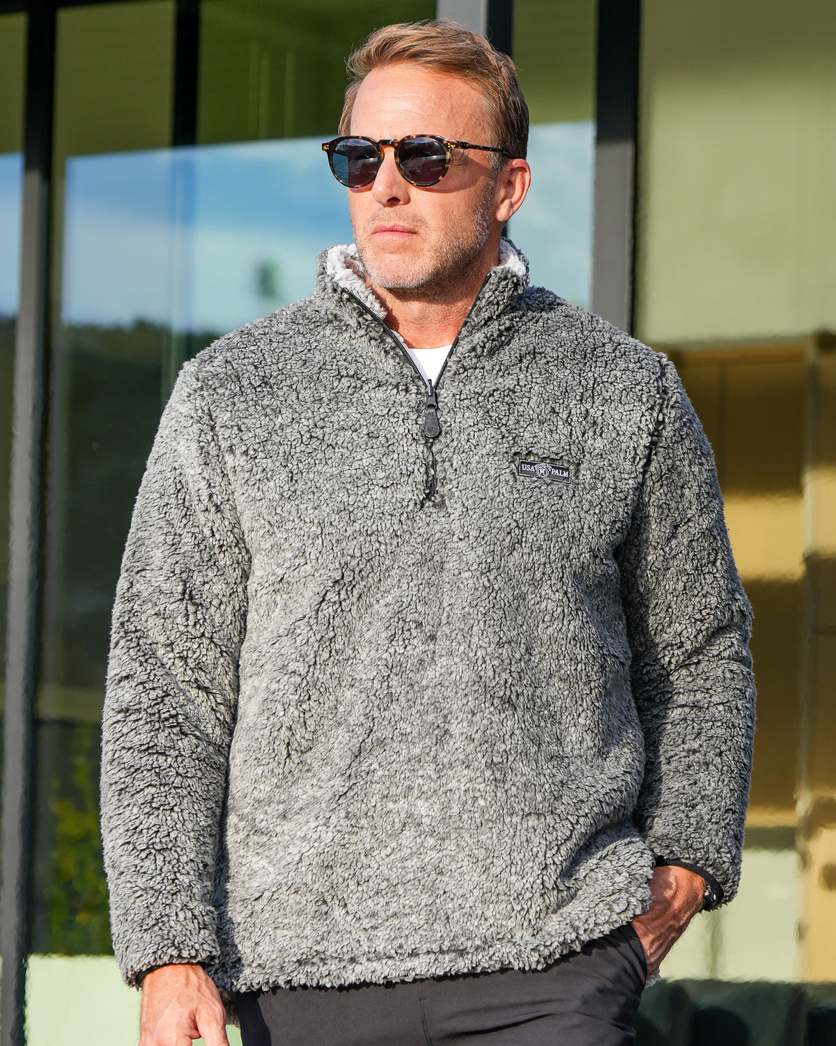 Reversible Double Sherpa 1/4 Zip