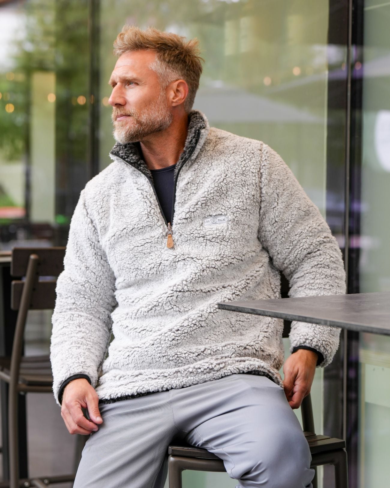 Reversible Double Sherpa 1/4 Zip