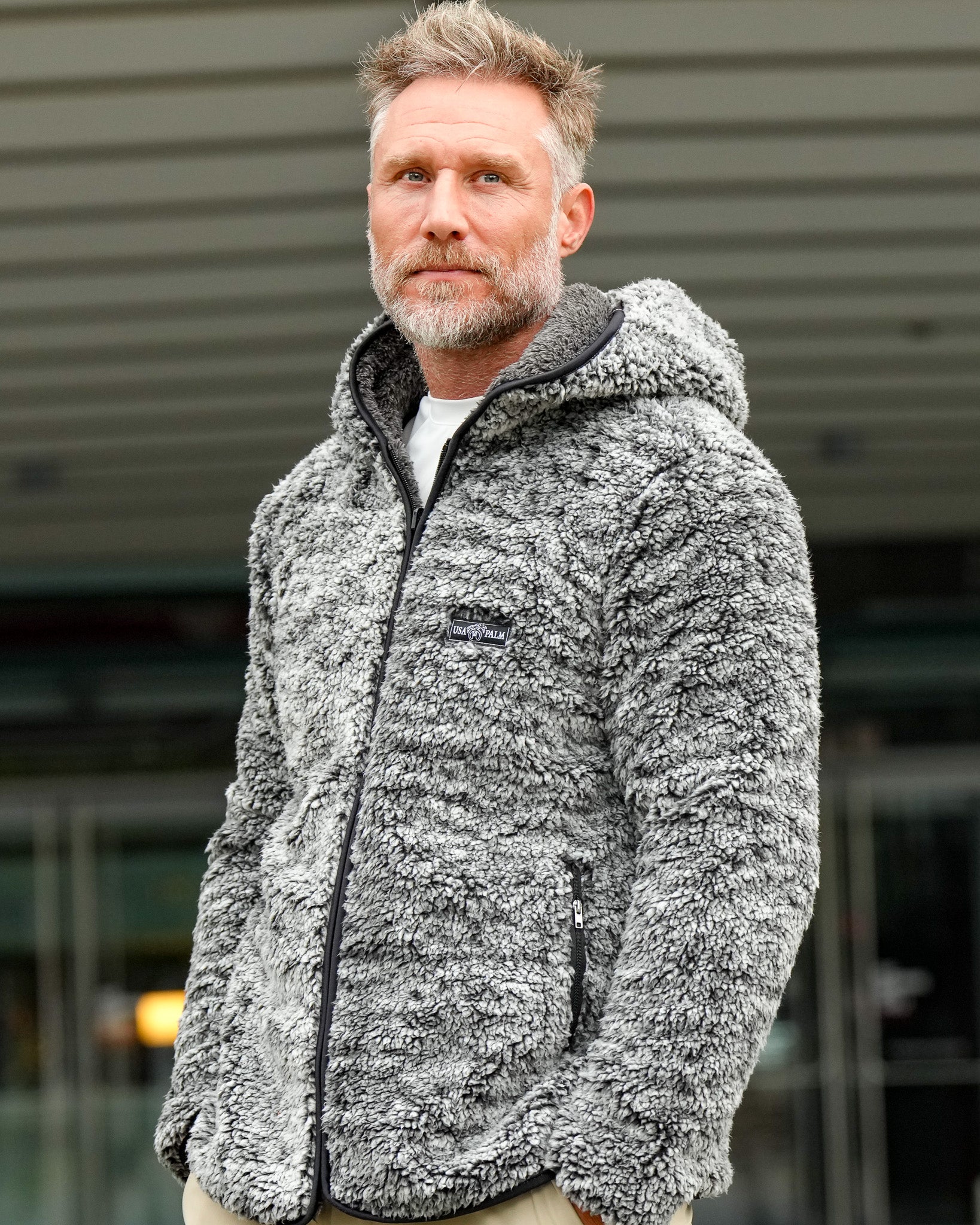 Reversible Double Sherpa Full Zip Hoodie