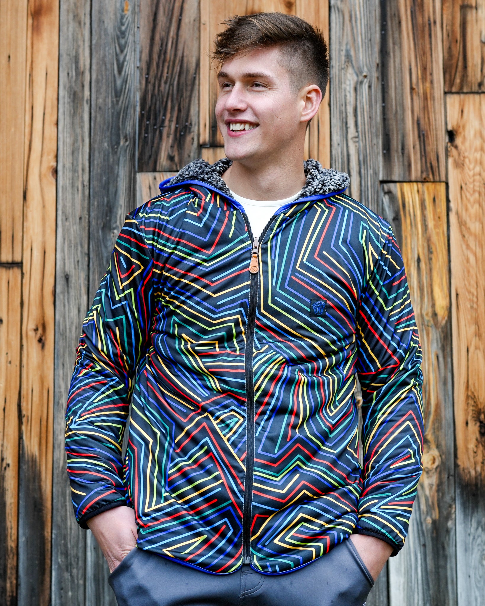 Reversible Sherpa Full Zip Hoodie