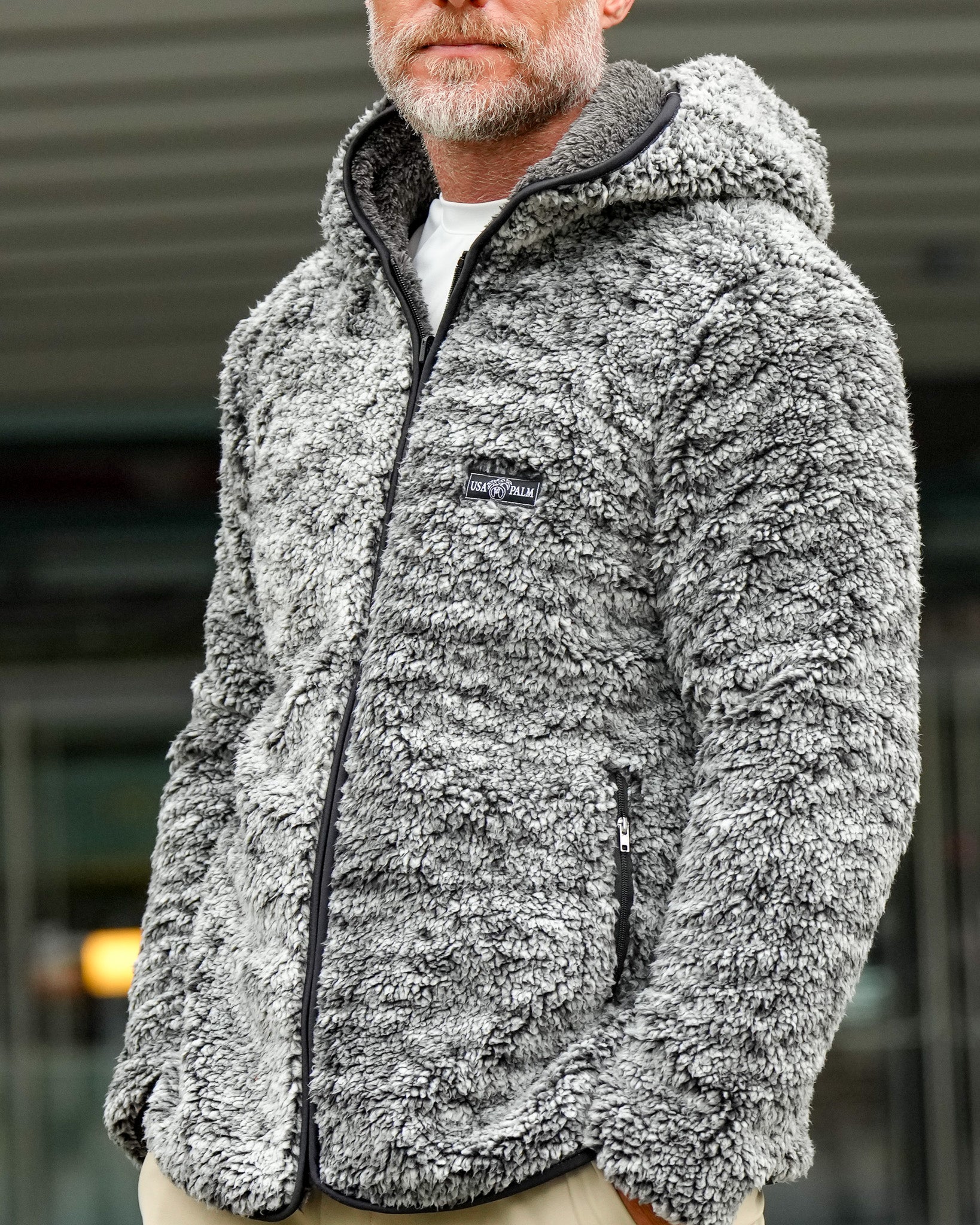 Reversible Sherpa Full Zip Hoodie