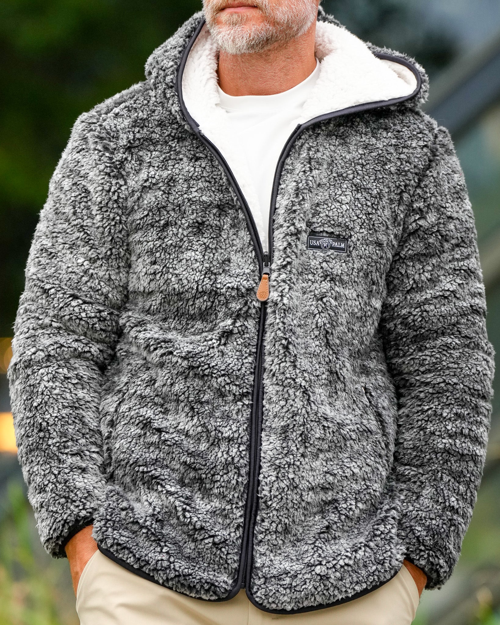 Reversible Sherpa Full Zip Hoodie