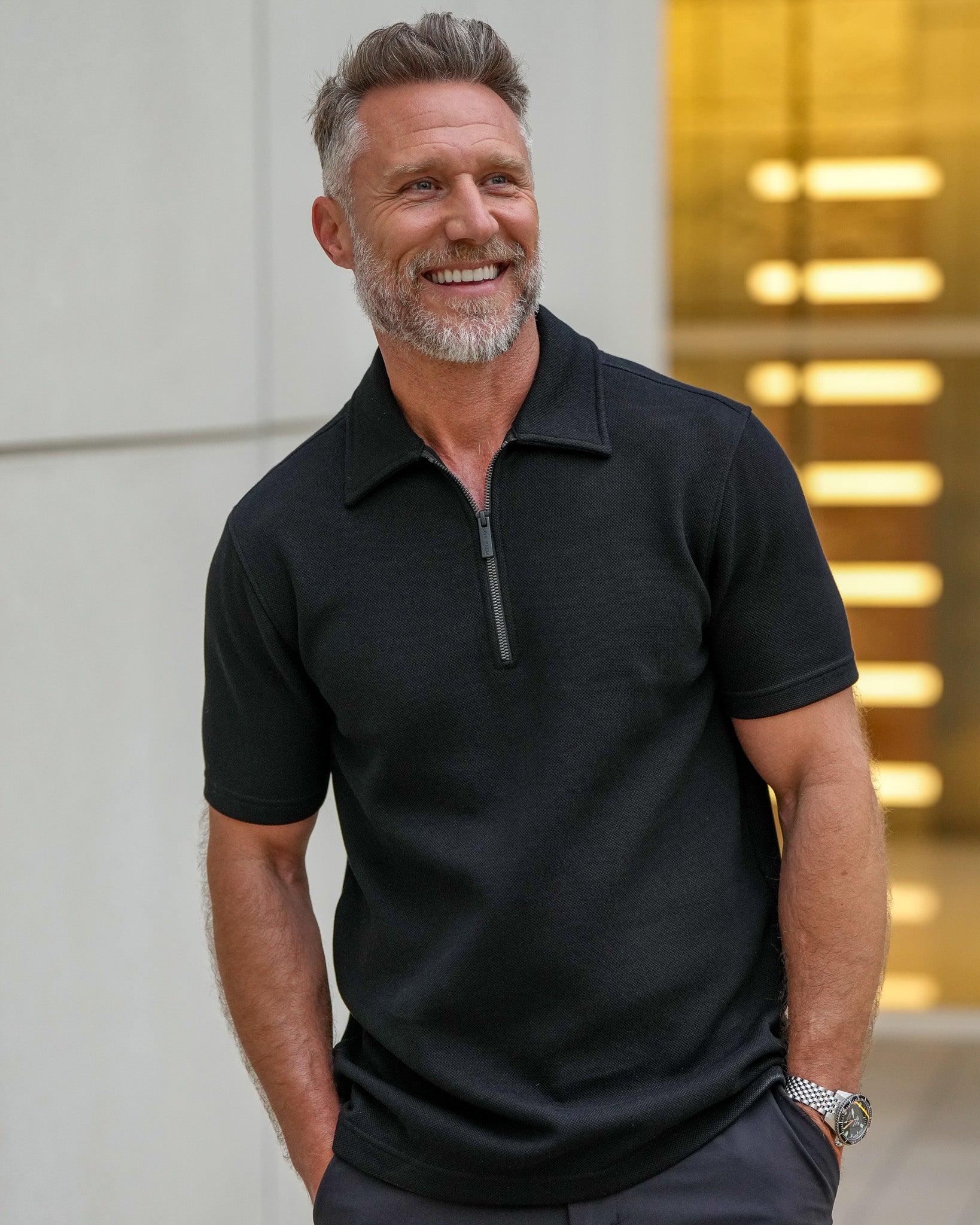Crown Pique Zip Polo