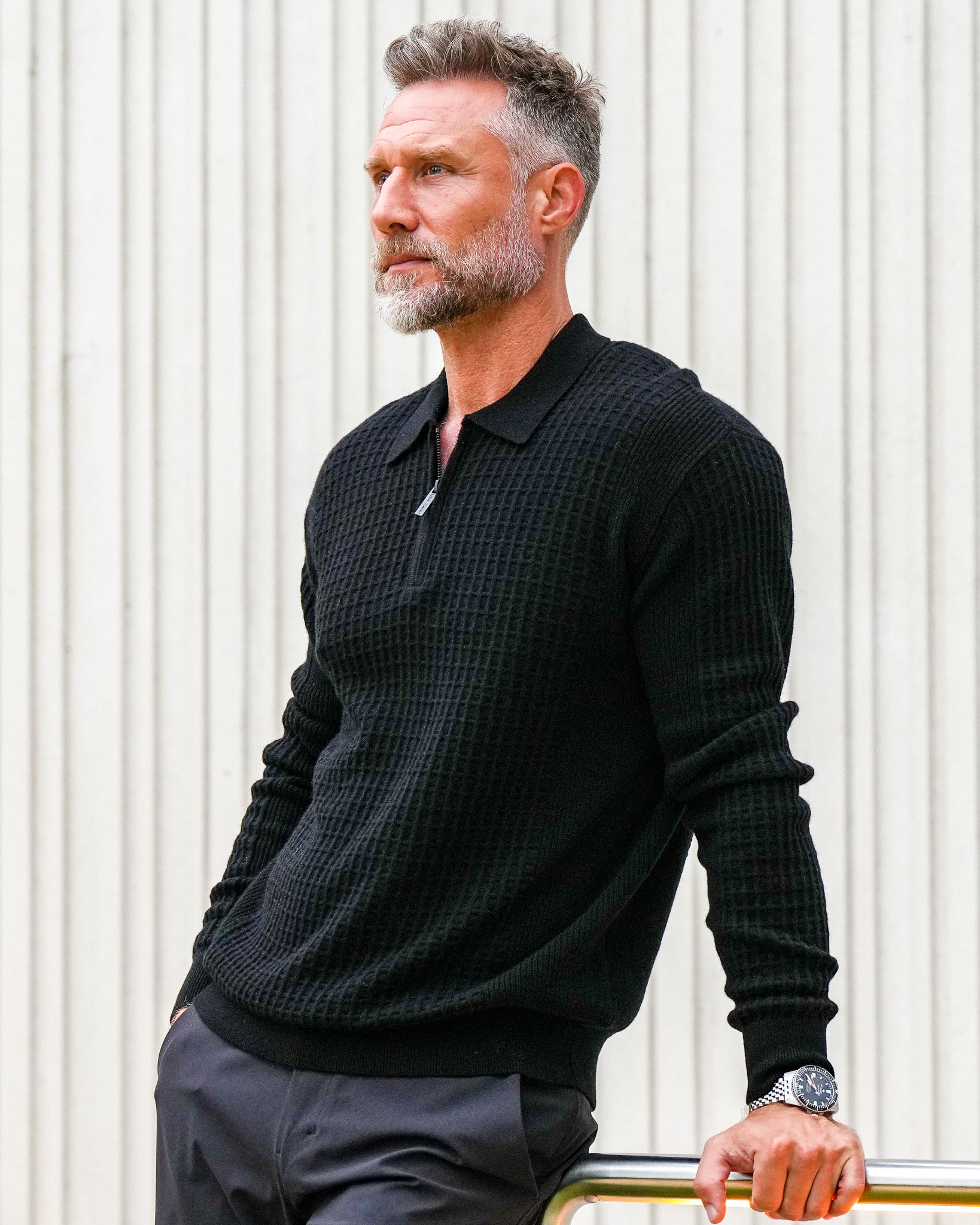 Belmont Wool Zip Polo