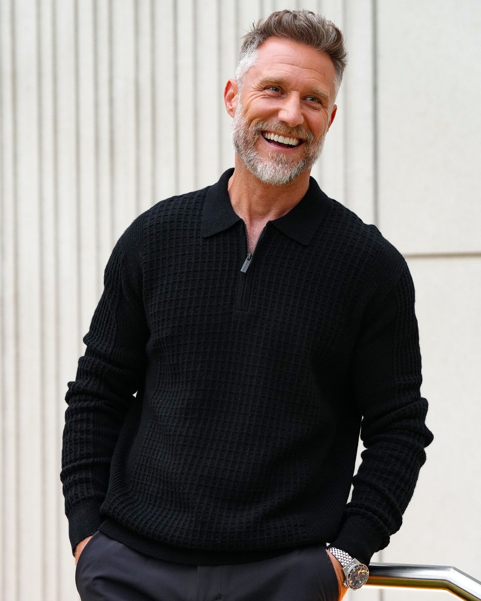 Belmont Wool Zip Polo