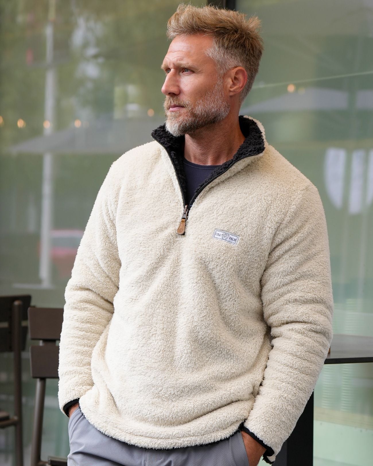 Reversible Double Sherpa 1/4 Zip