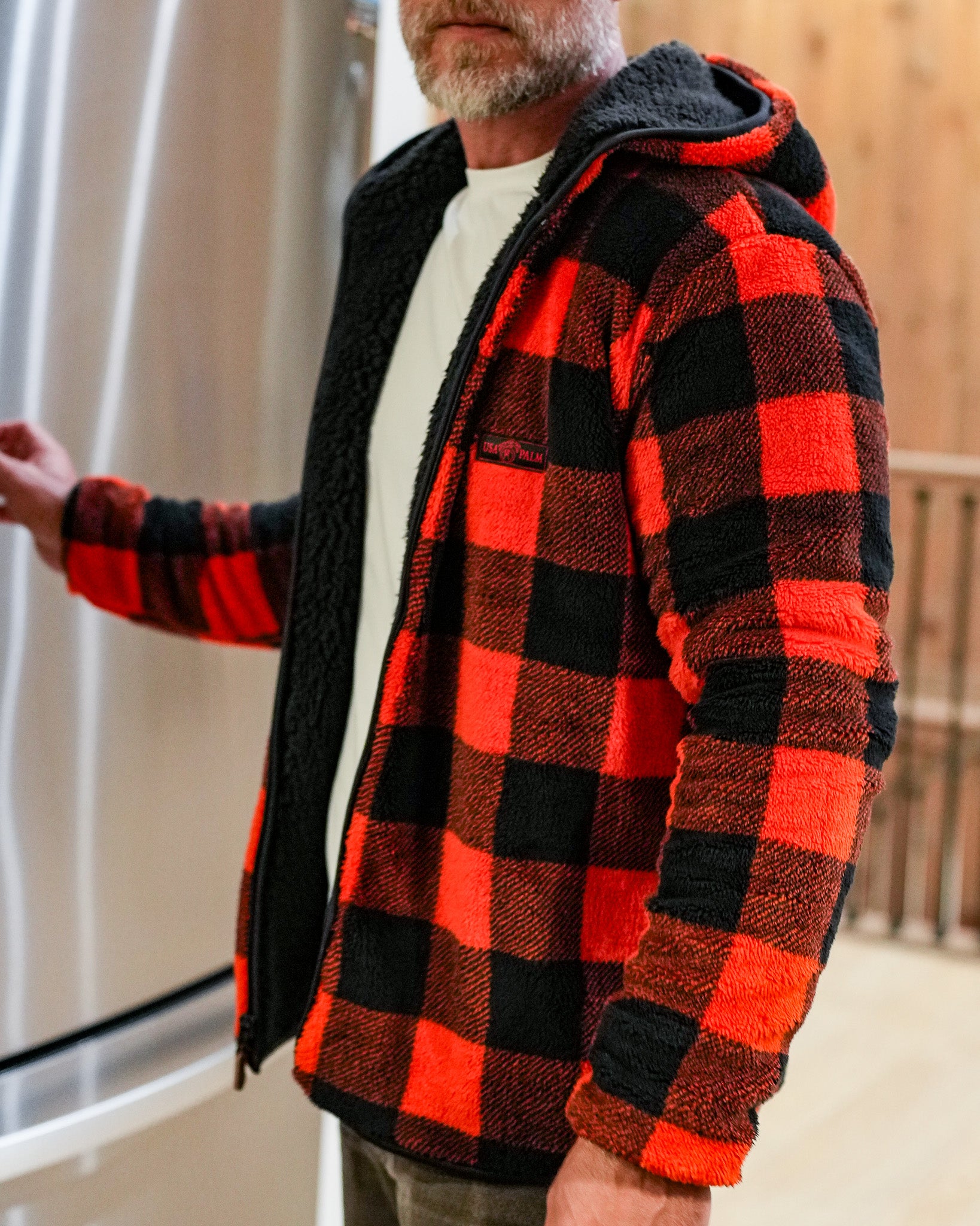 Reversible Sherpa Full Zip Hoodie