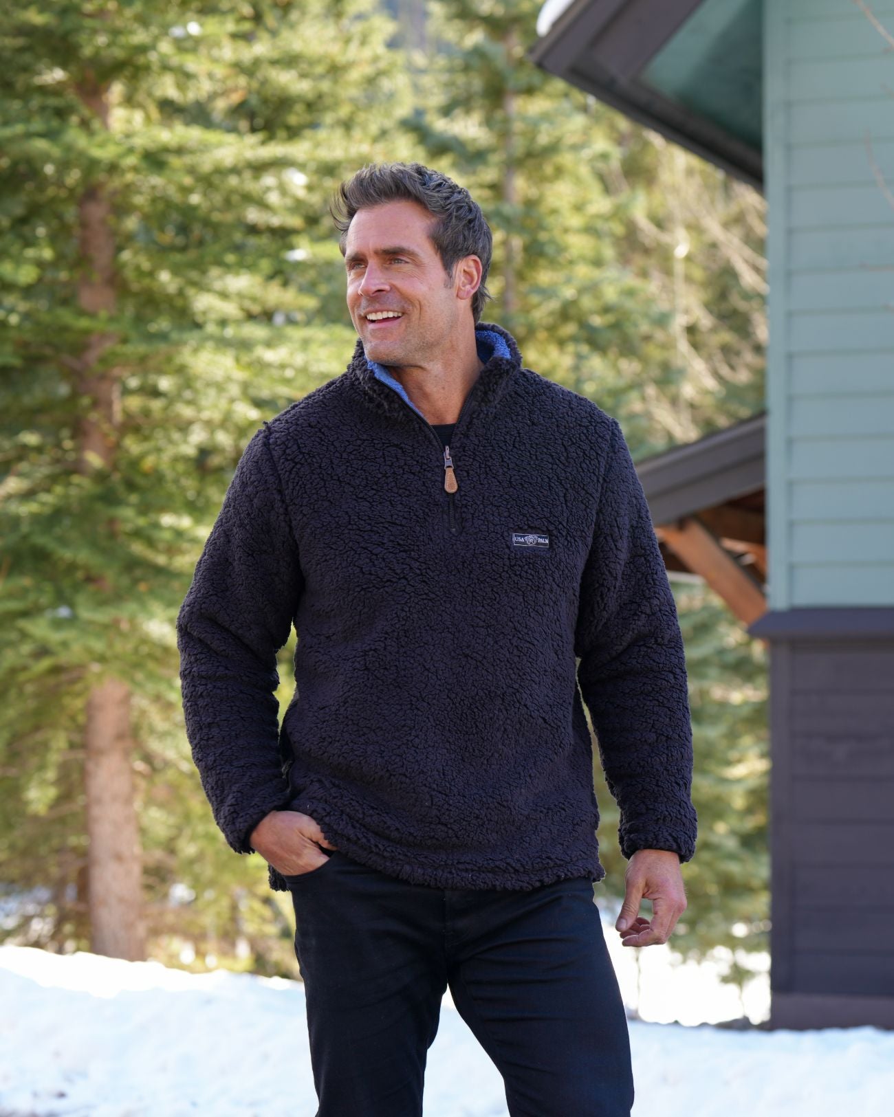 Reversible Double Sherpa 1/4 Zip