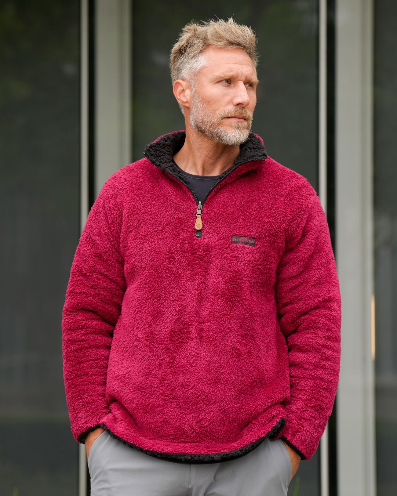 Reversible Double Sherpa 1/4 Zip