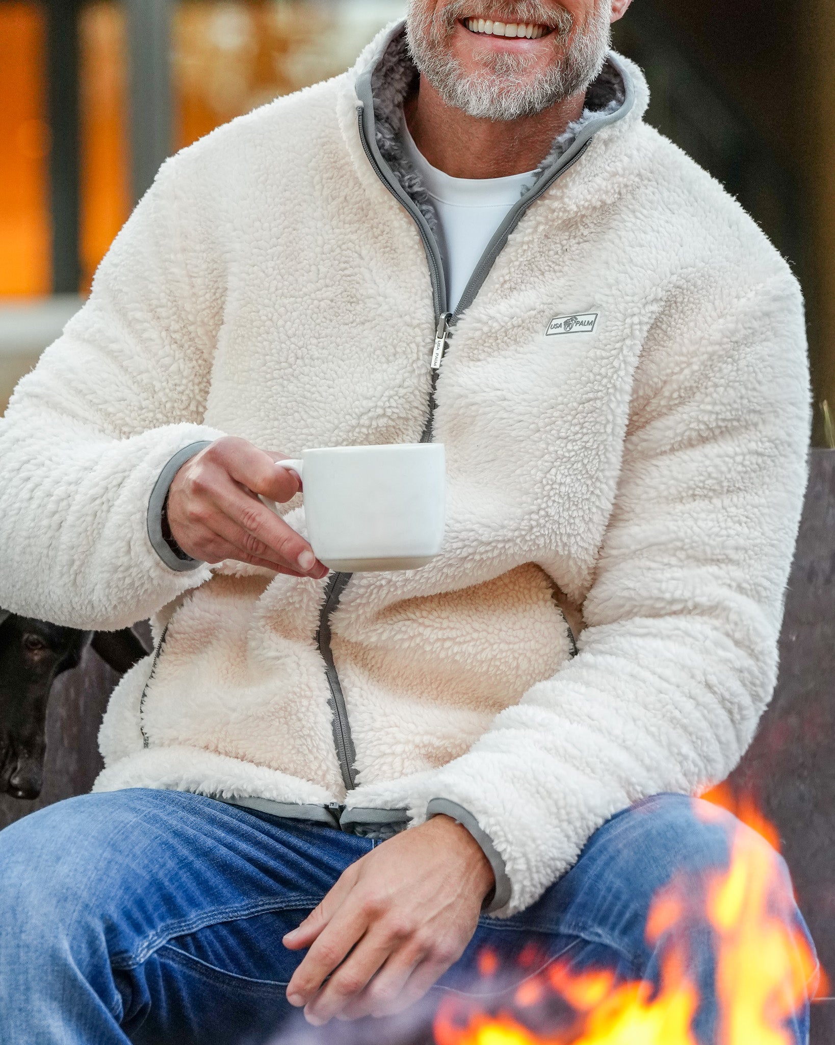 Jacquard Double Sherpa Full Zip