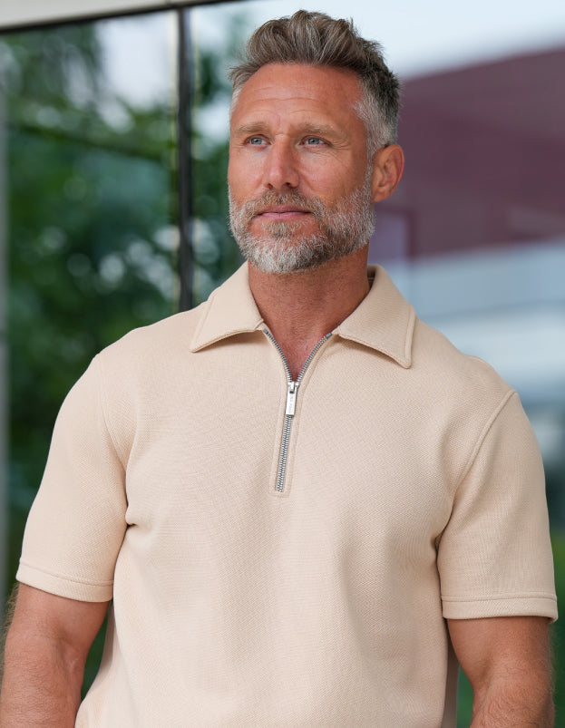 Crown Pique Zip Polo