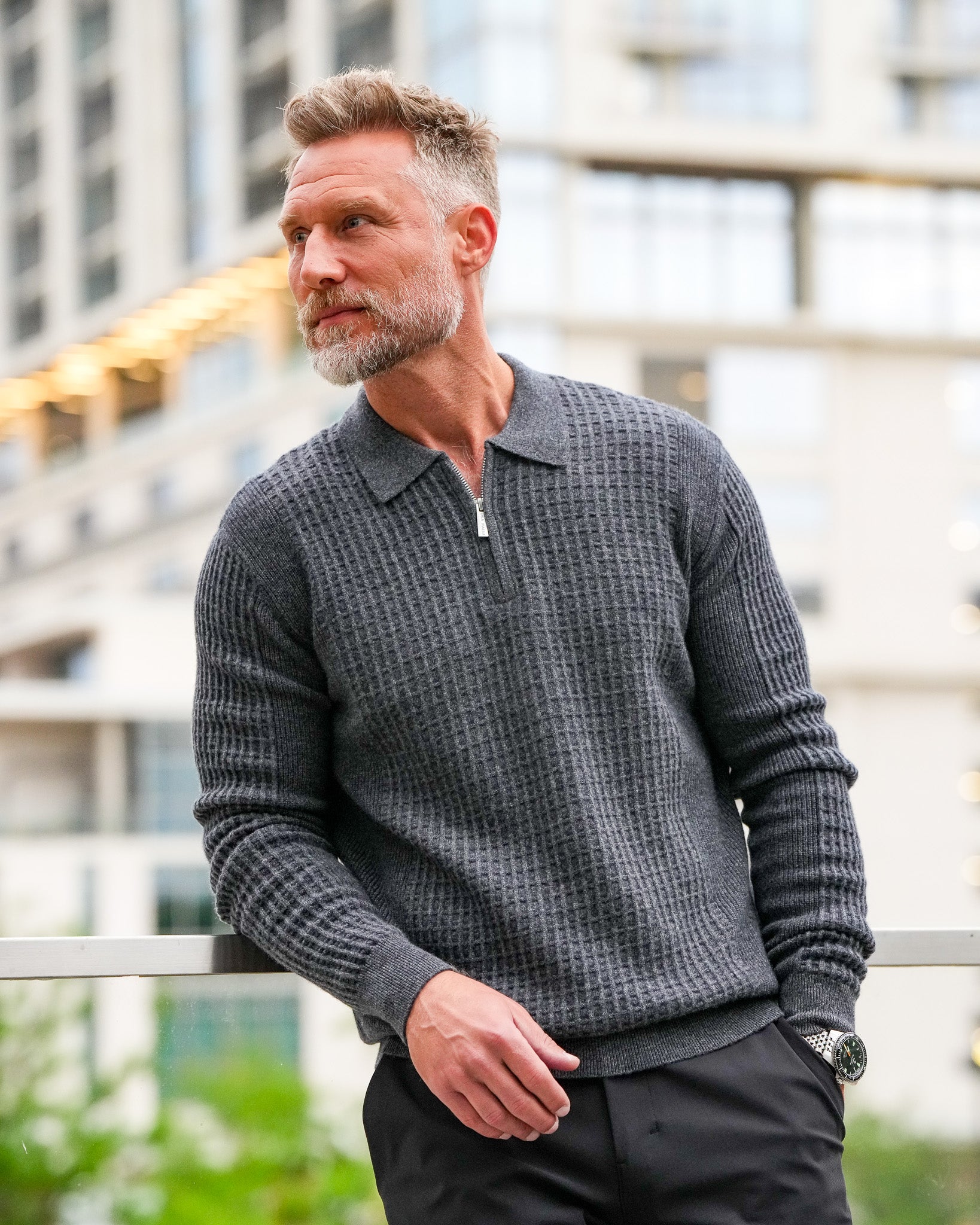 Belmont Wool Zip Polo