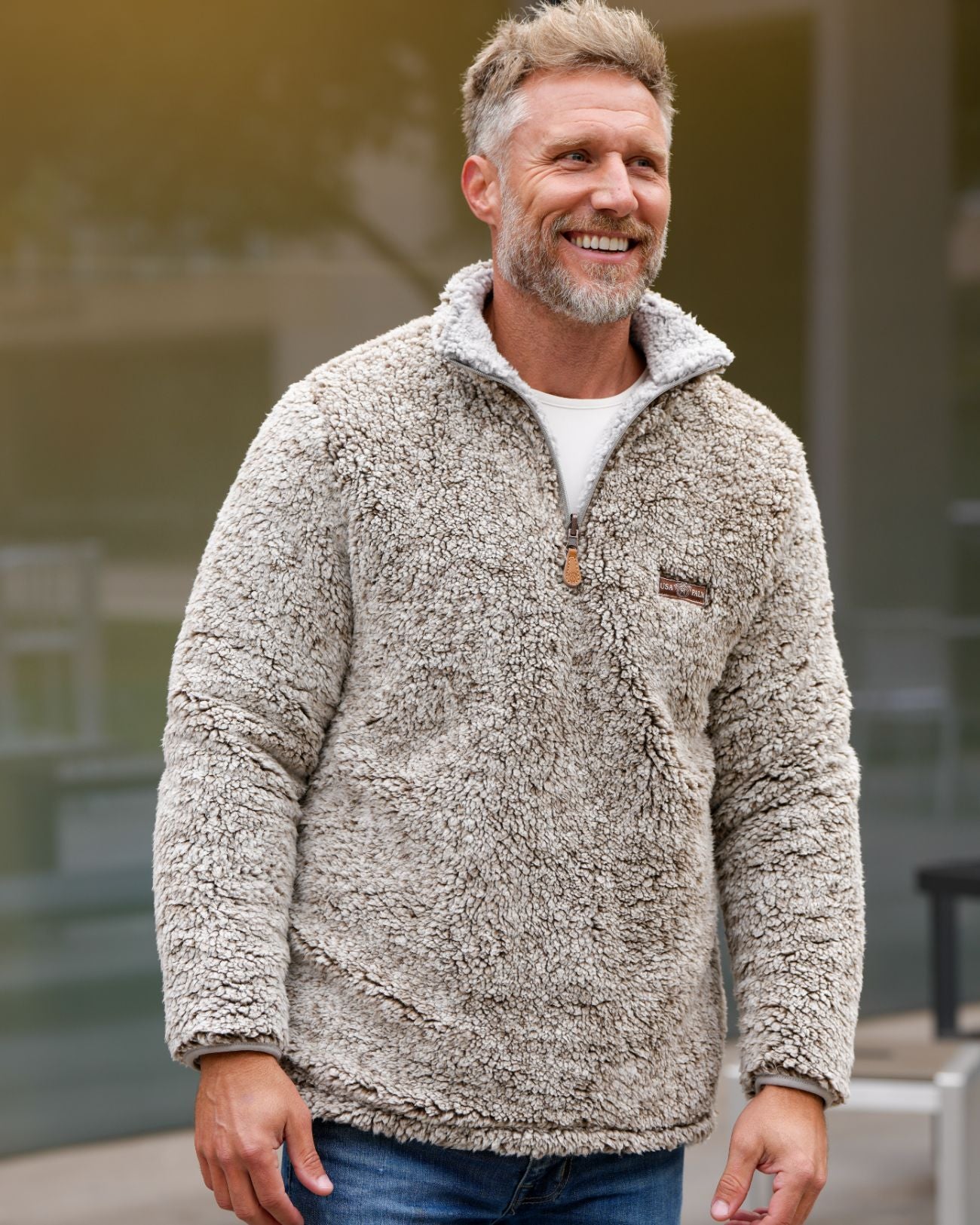 Reversible Double Sherpa 1/4 Zip