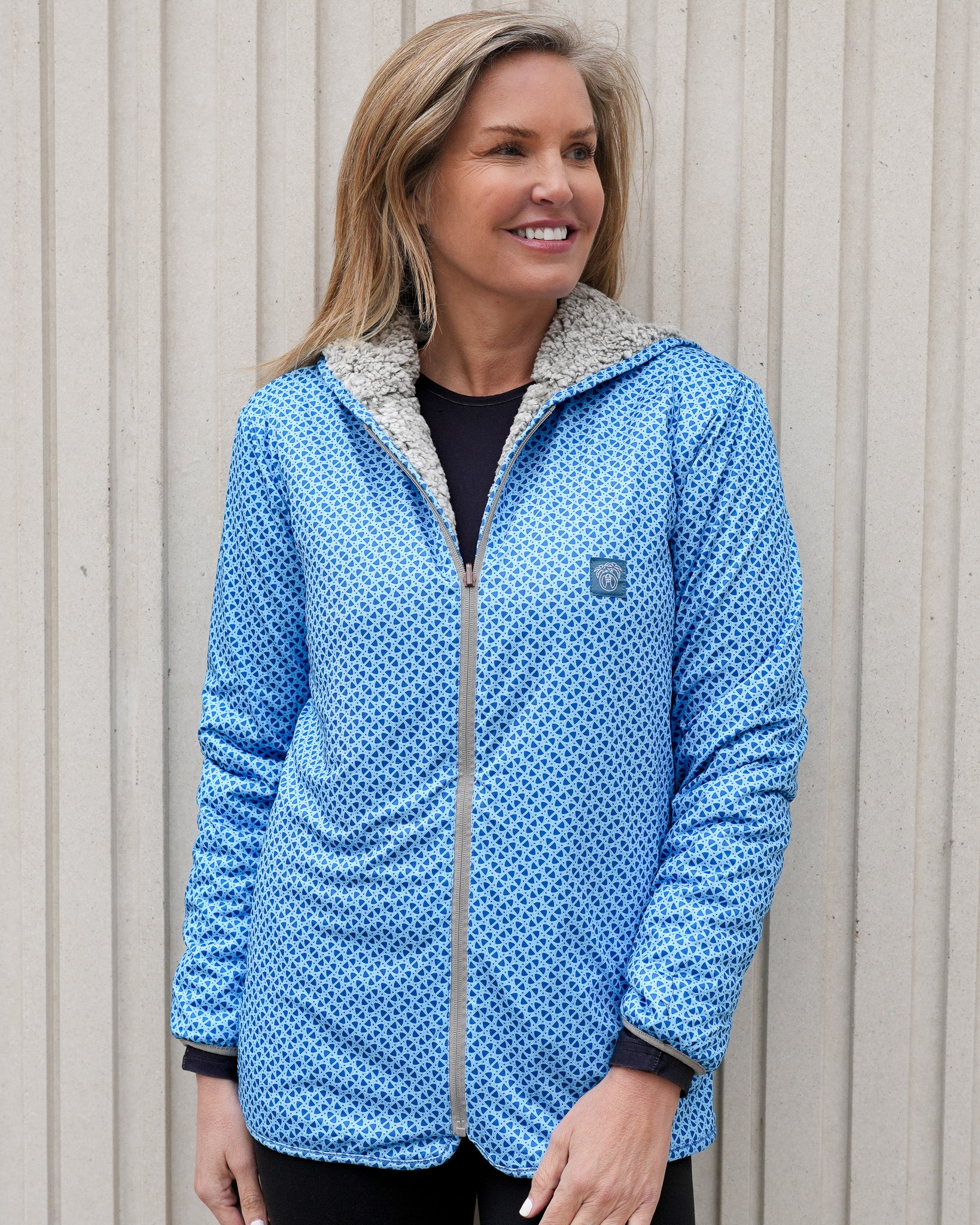Reversible Sherpa Full Zip Hoodie