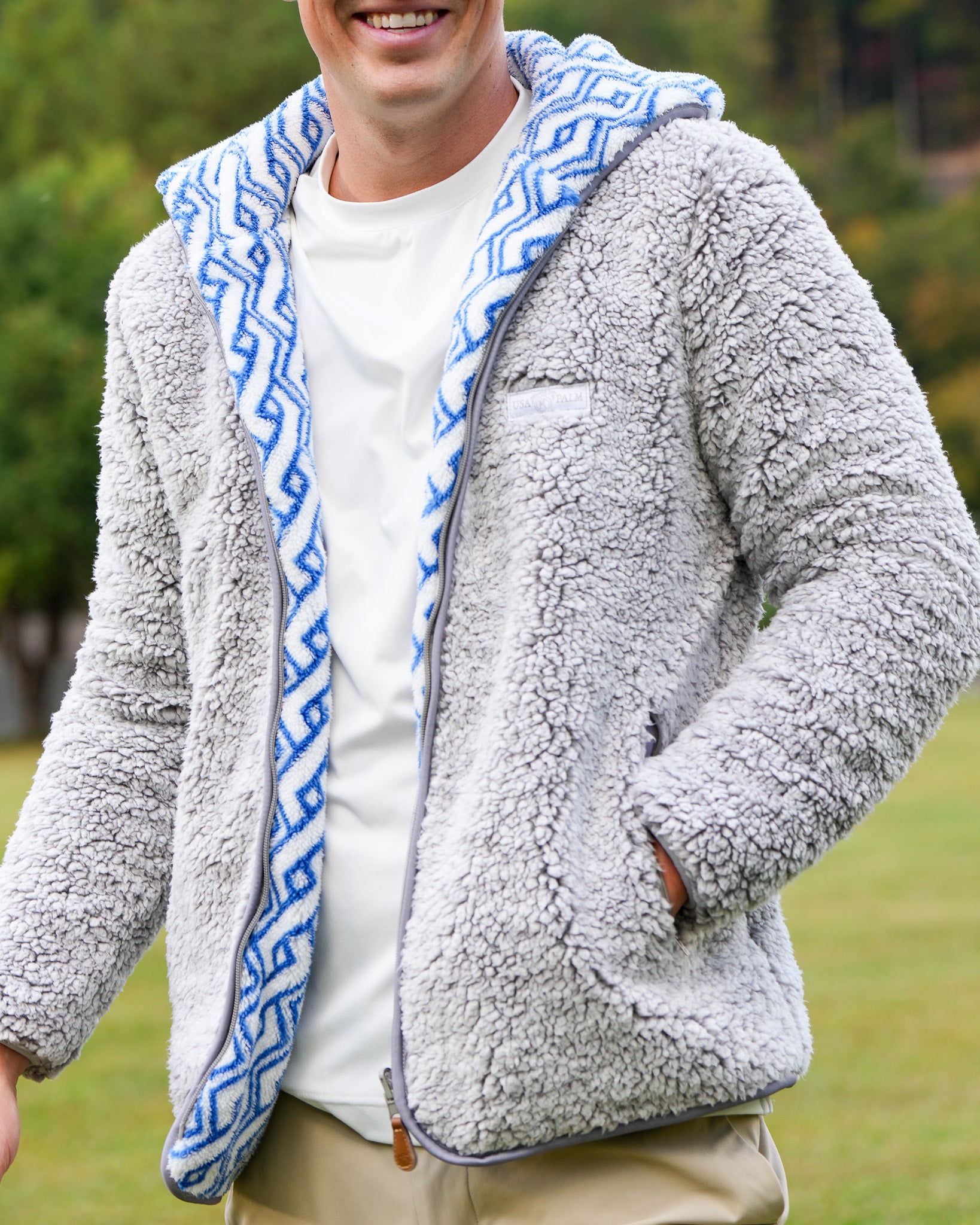 Reversible Sherpa Full Zip Hoodie