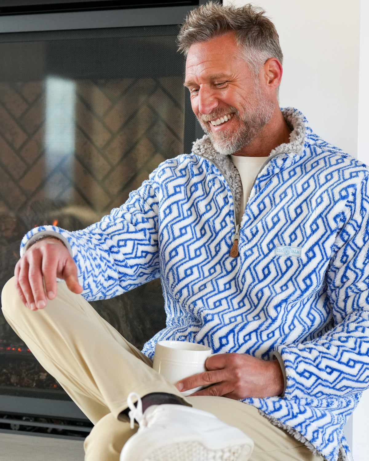 Reversible Double Sherpa 1/4 Zip