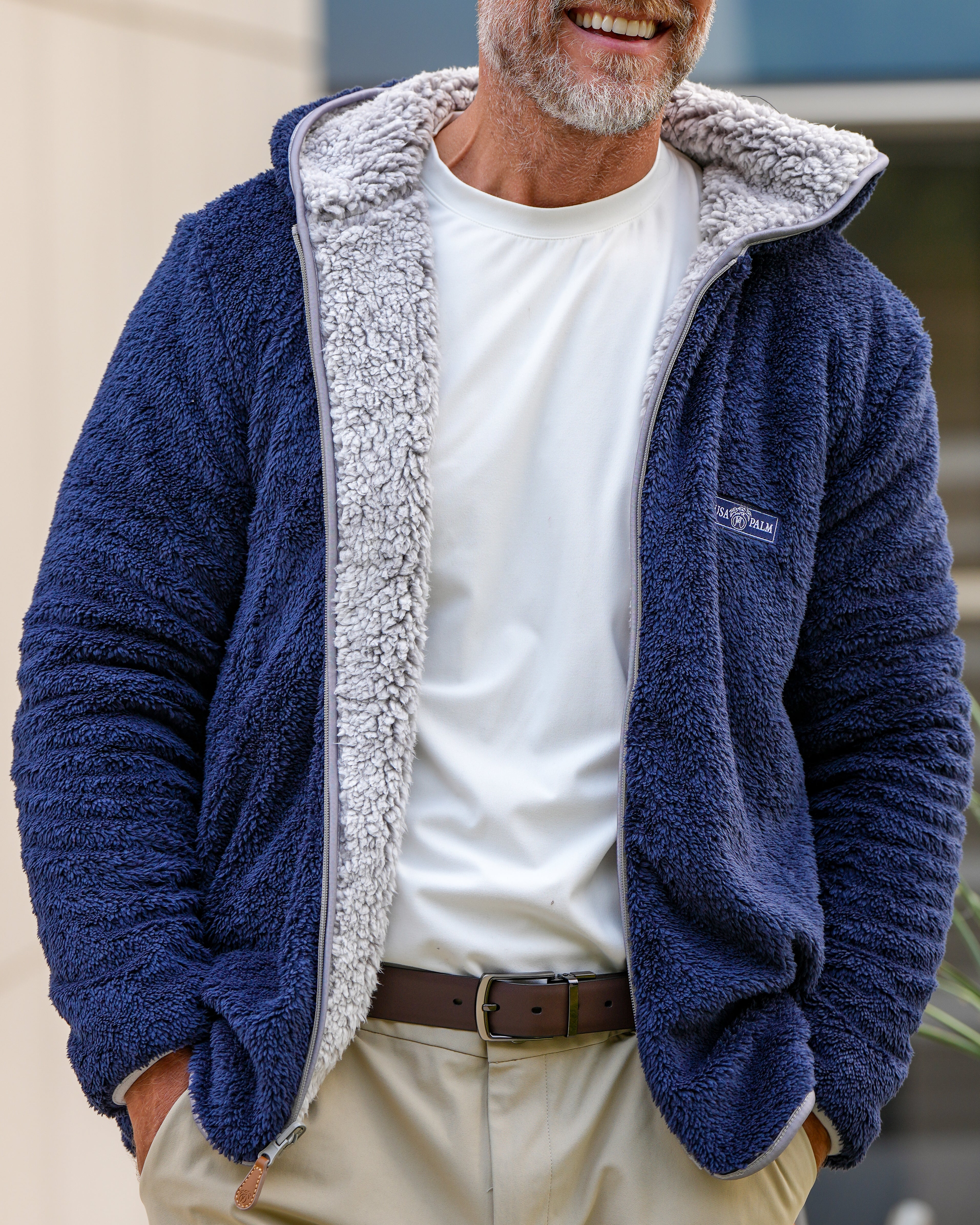 Reversible Sherpa Full Zip Hoodie