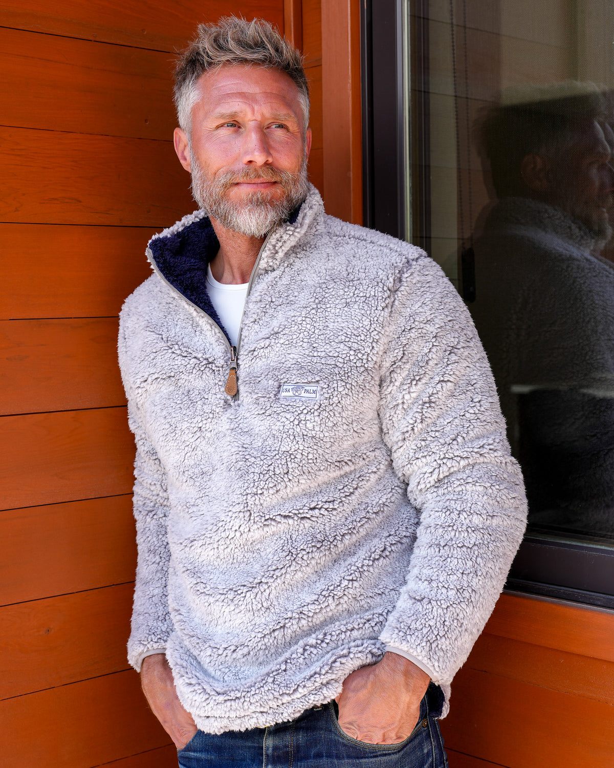 Reversible Double Sherpa 1/4 Zip