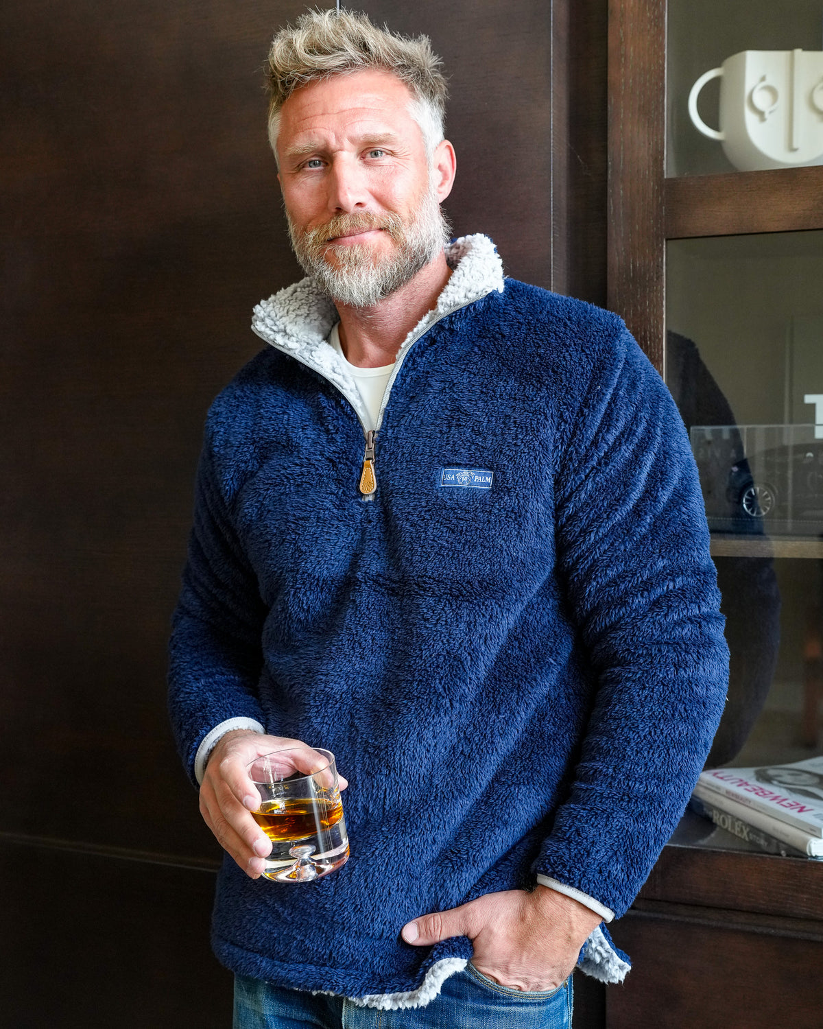 Reversible Double Sherpa 1/4 Zip