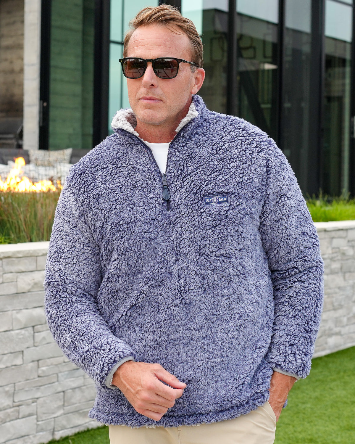 Reversible Double Sherpa 1/4 Zip