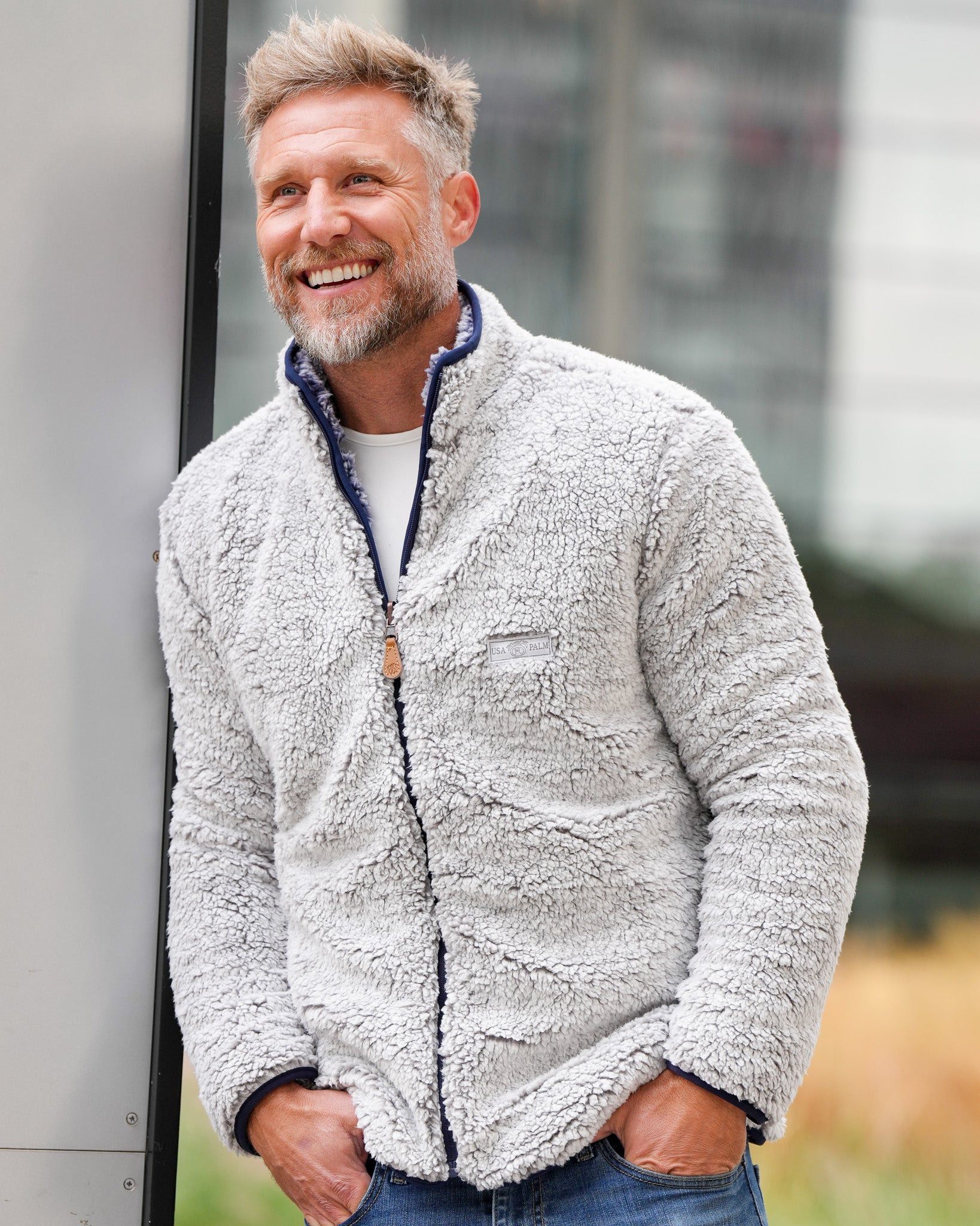 Reversible Double Sherpa Full Zip
