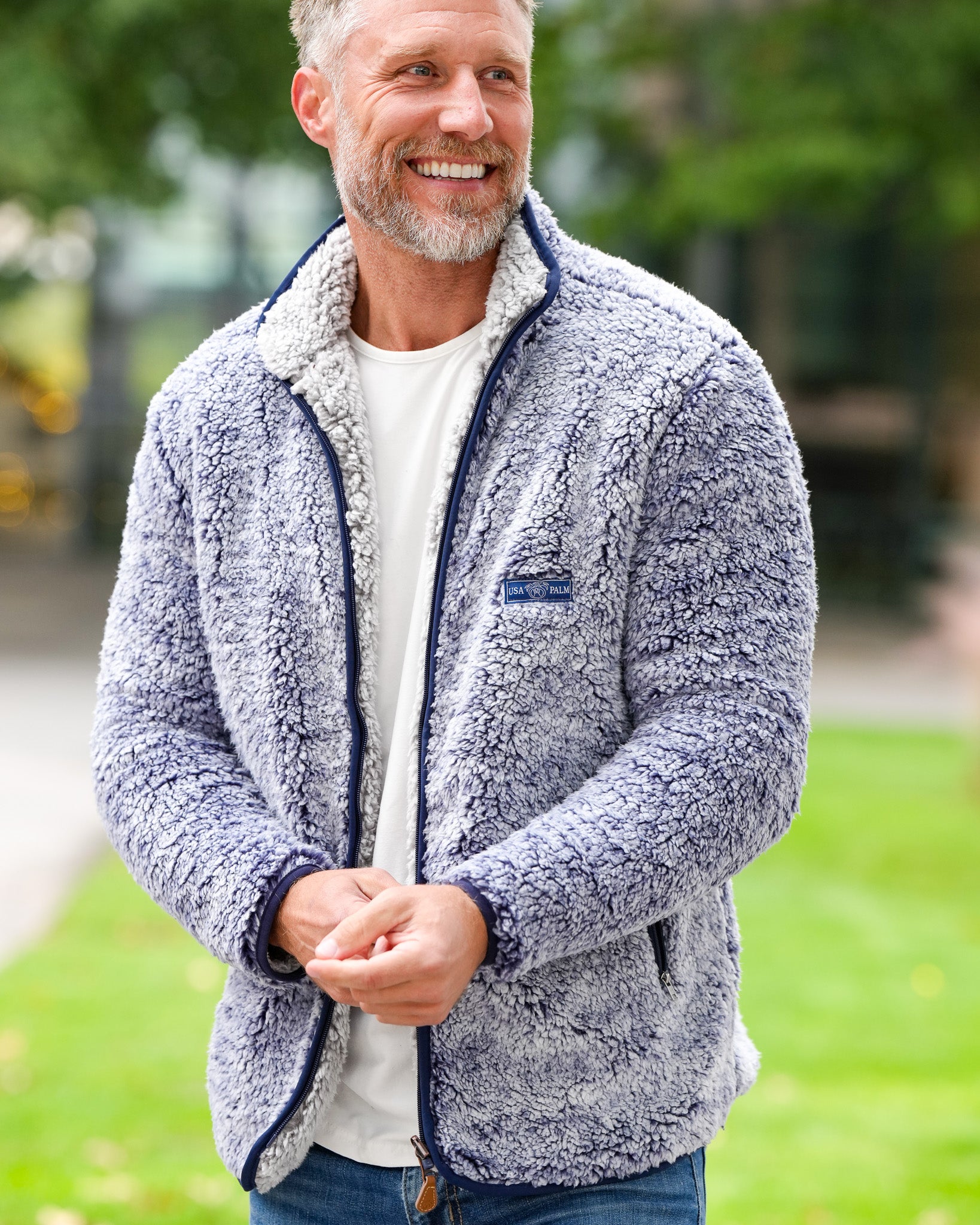 Reversible Double Sherpa Full Zip