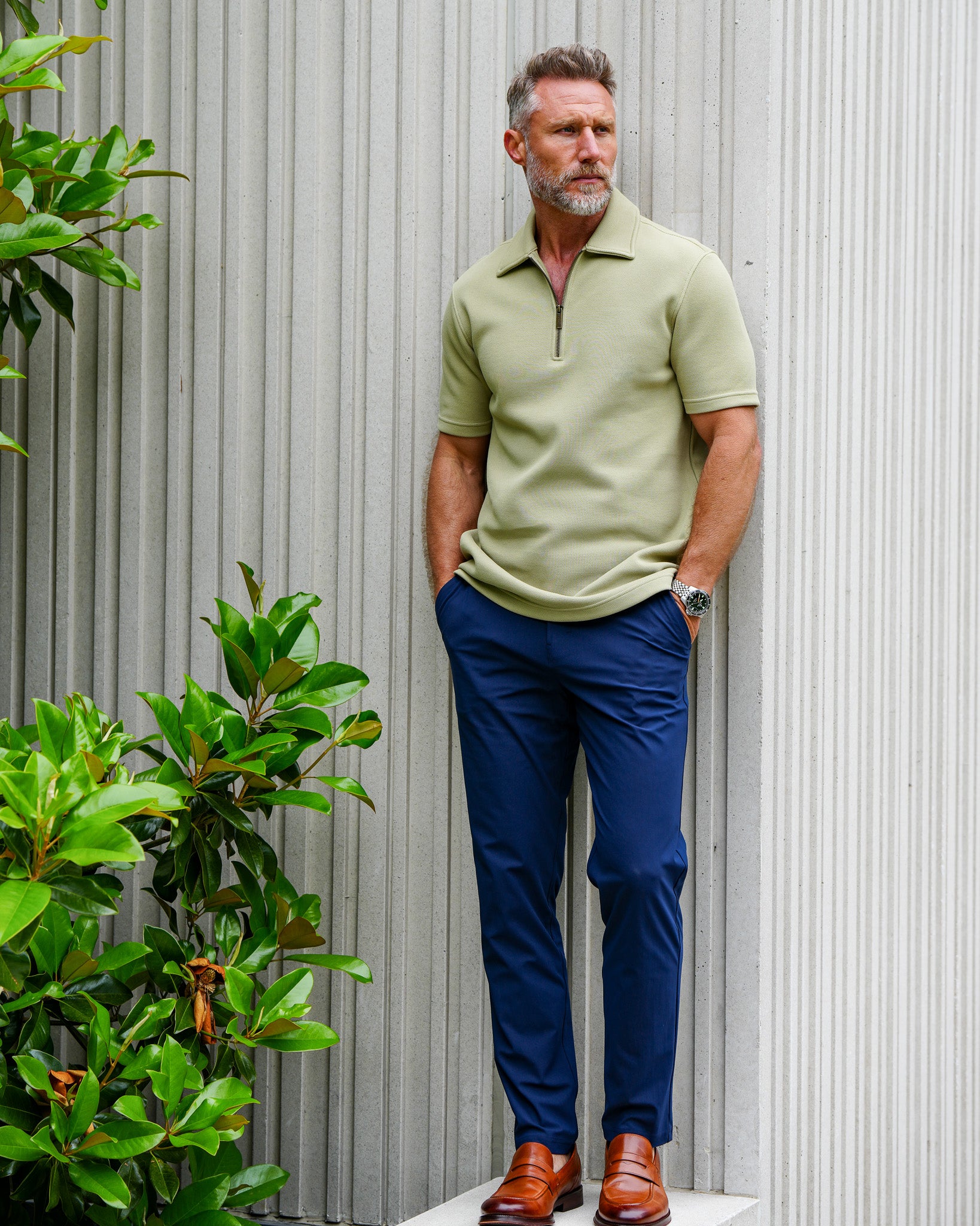 Crown Pique Zip Polo