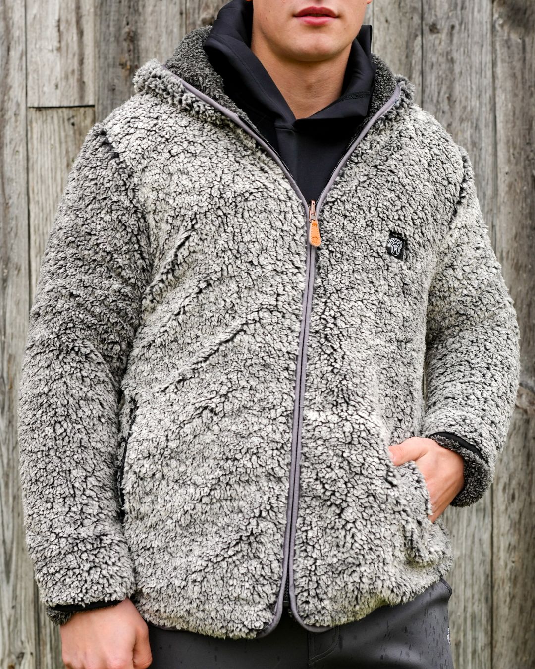 Reversible Sherpa Full Zip Hoodie