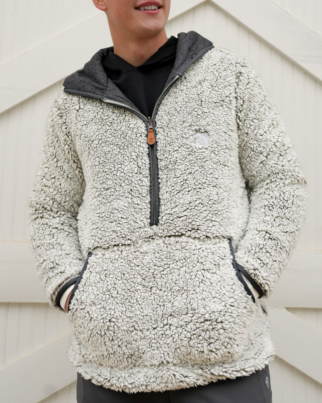 Reversible Sherpa 1/2 Zip Hoodie