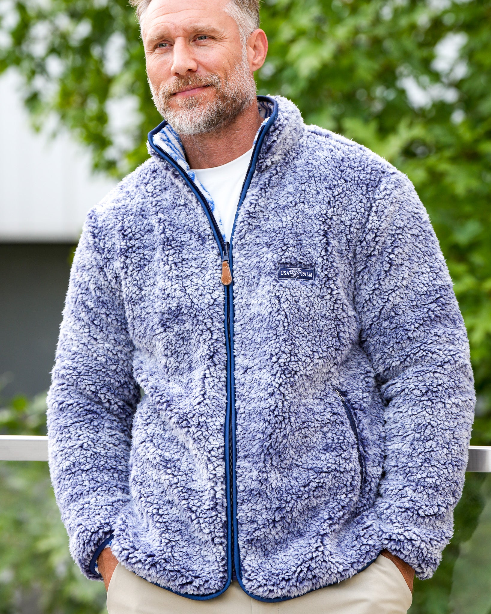 Reversible Double Sherpa Full Zip