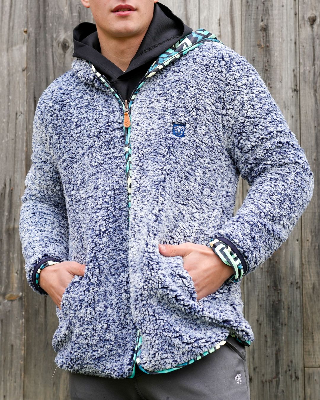 Reversible Sherpa Full Zip Hoodie