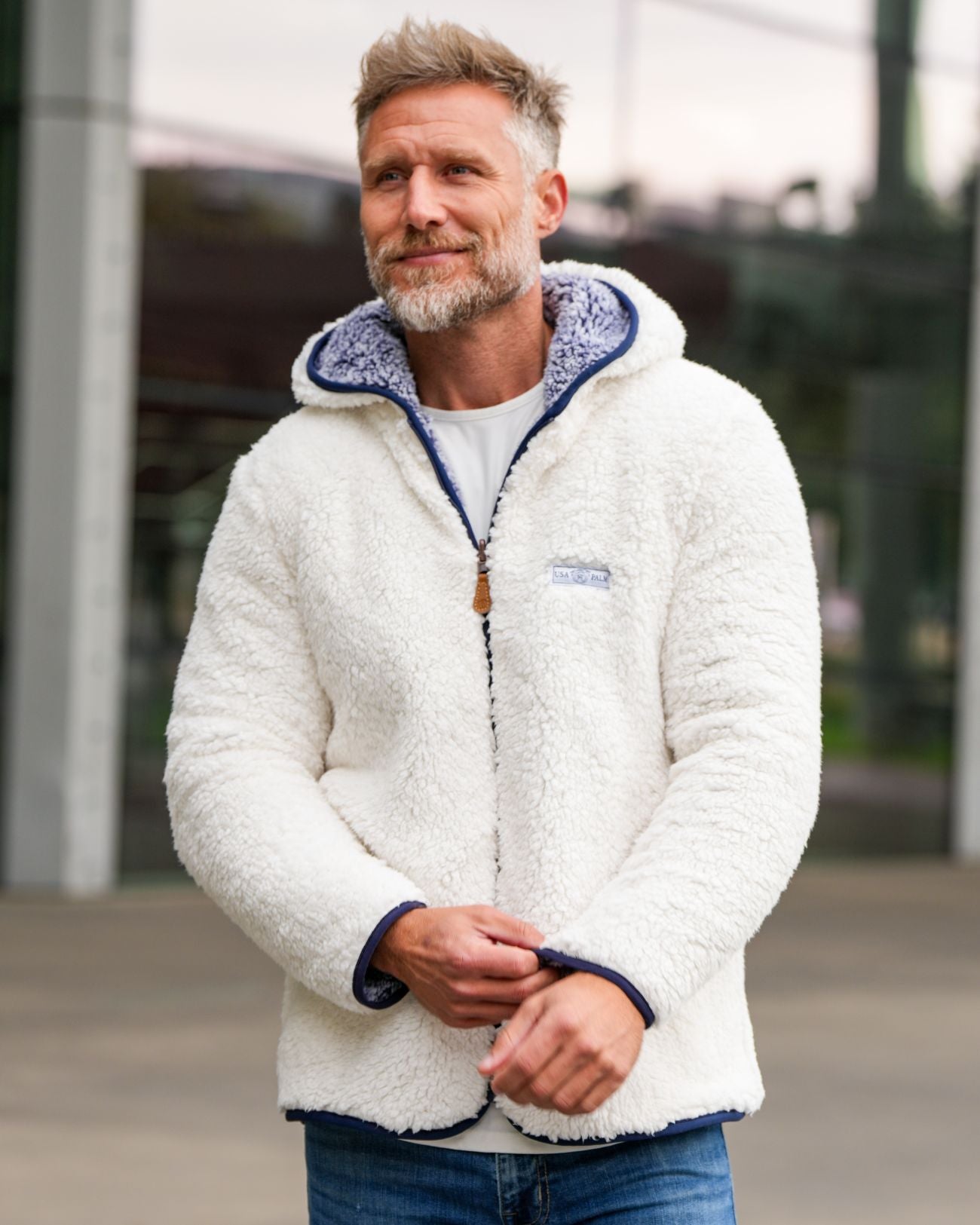 Reversible Sherpa Full Zip Hoodie