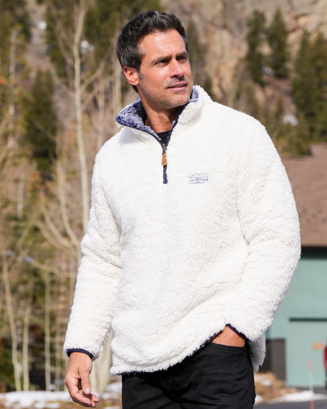 Reversible Double Sherpa 1/4 Zip