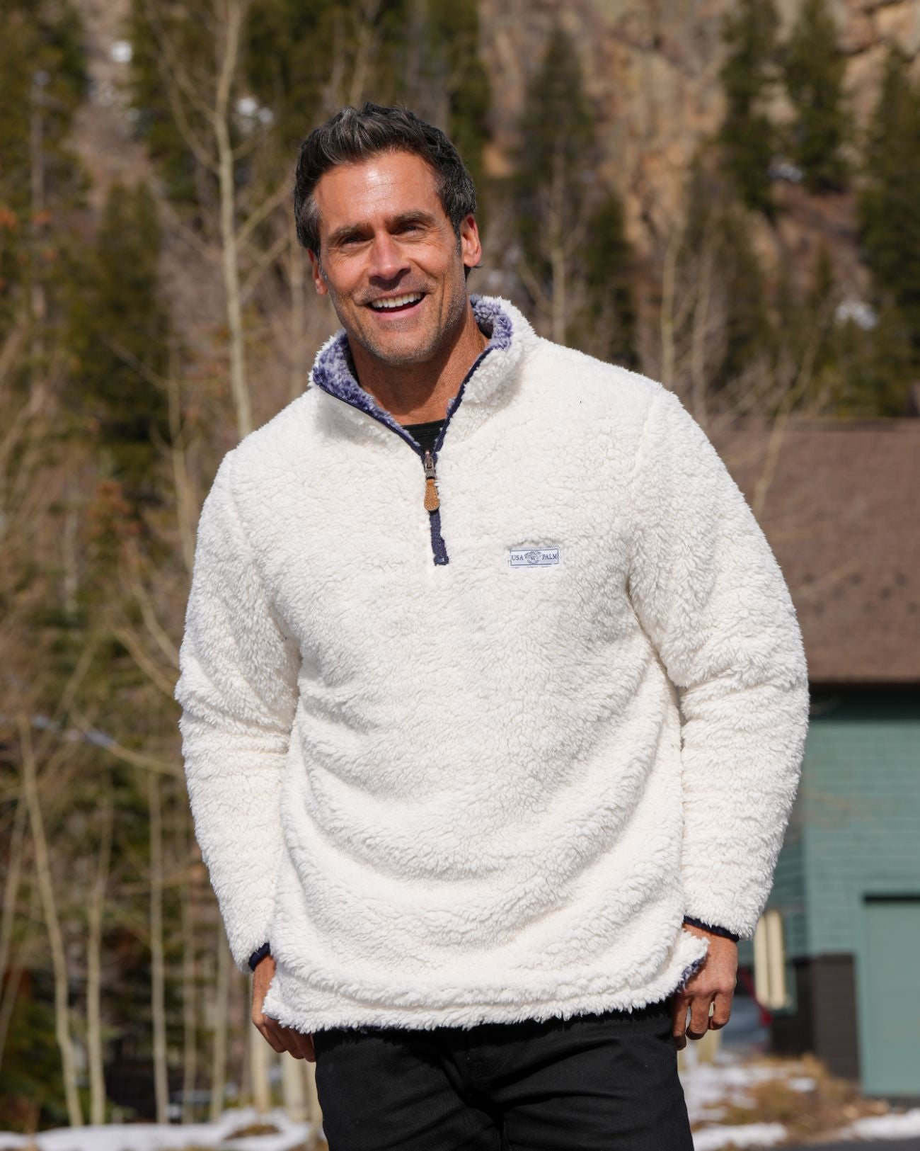 Reversible Double Sherpa 1/4 Zip