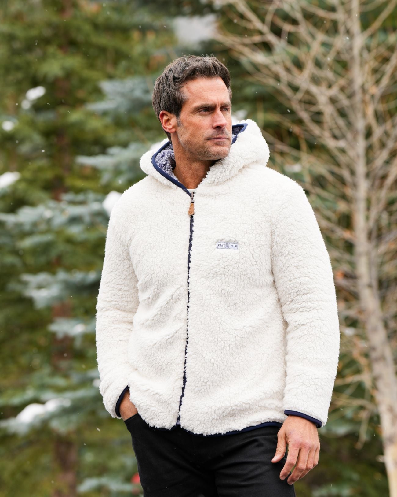 Reversible Sherpa Full Zip Hoodie