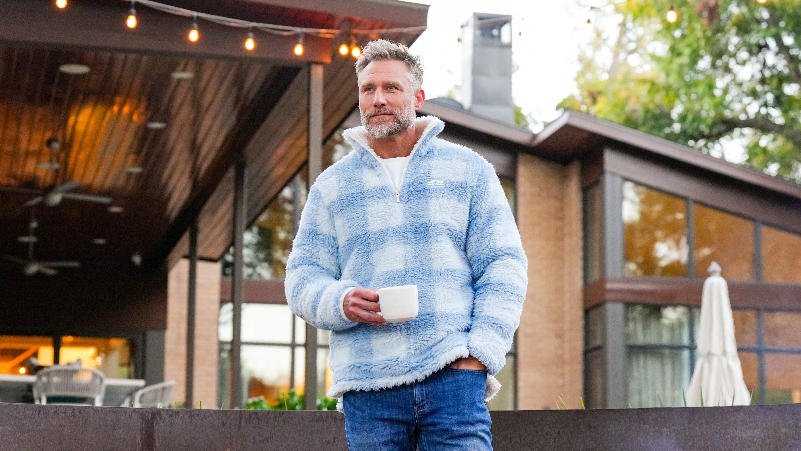 Jacquard Double Sherpa 1/4 Zip