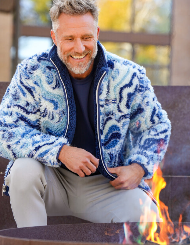 Jacquard Double Sherpa Full Zip