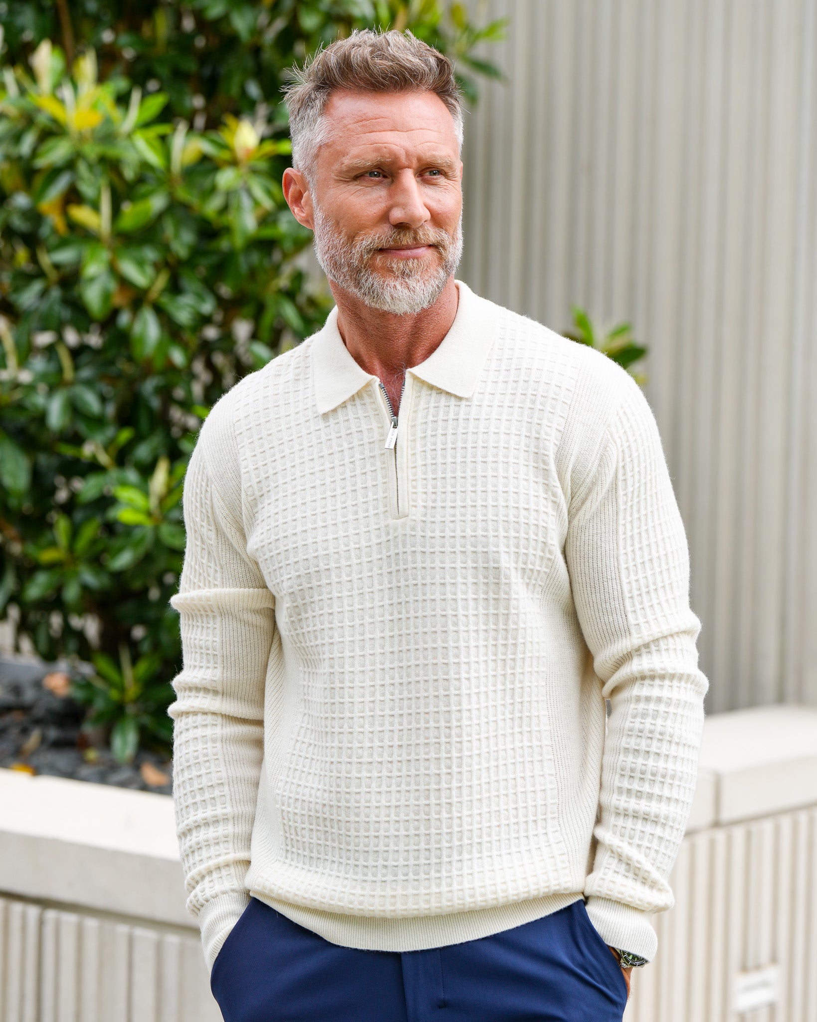 Belmont Wool Zip Polo