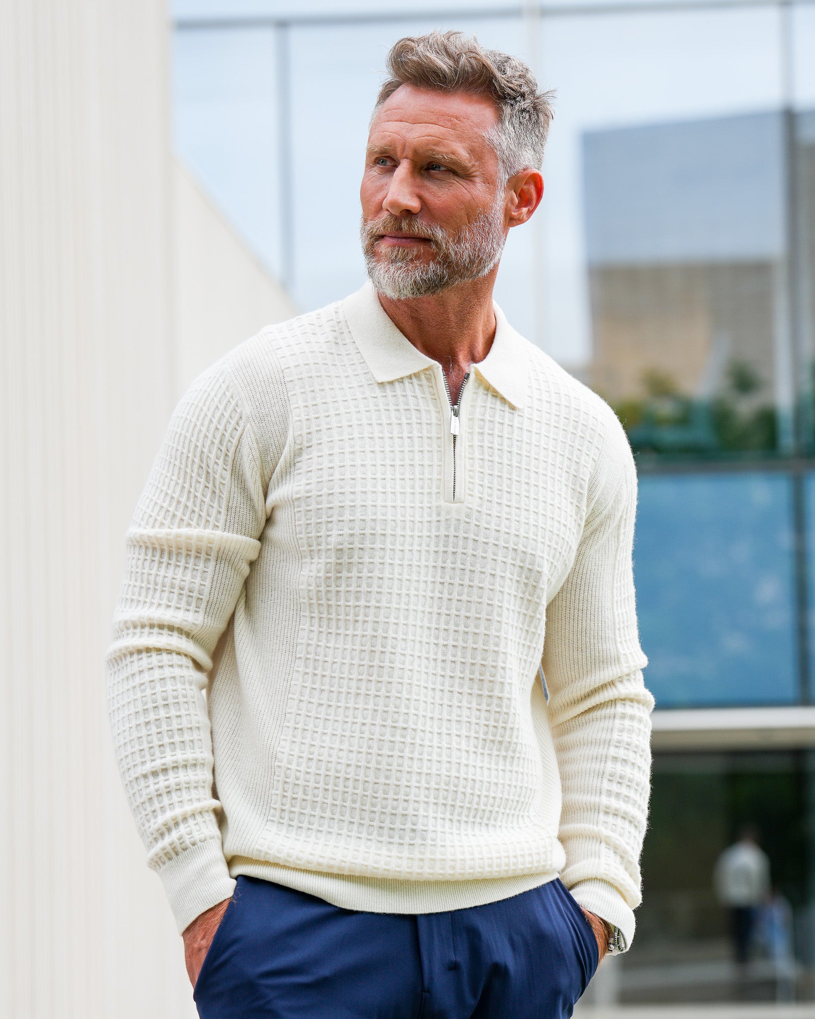 Belmont Wool Zip Polo