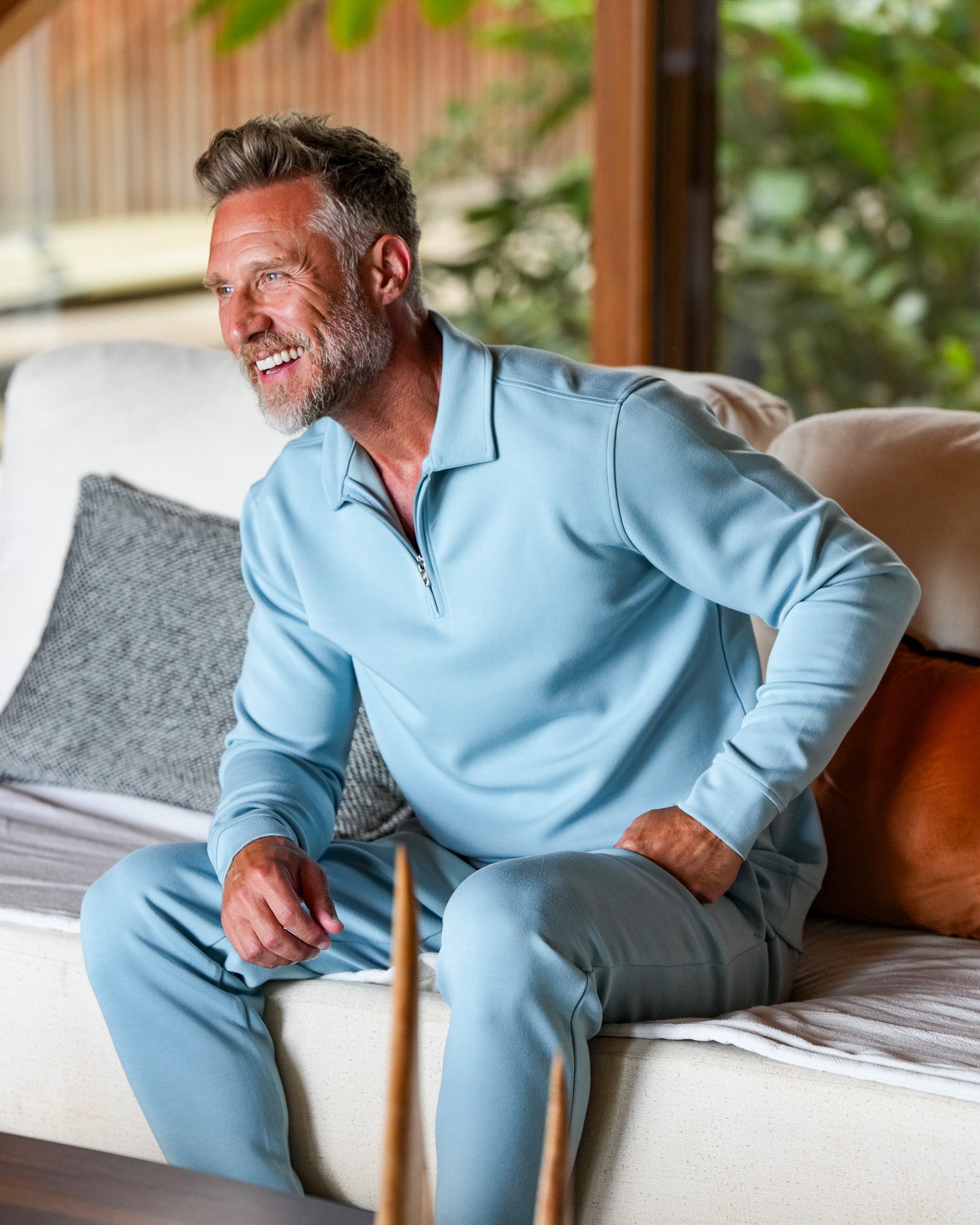 Aura Zip Polo Long Sleeve
