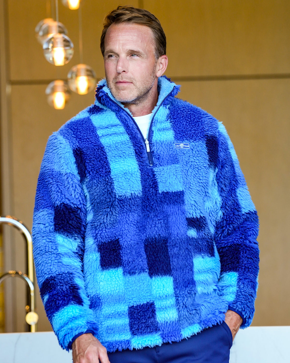 Jacquard Double Sherpa 1/4 Zip