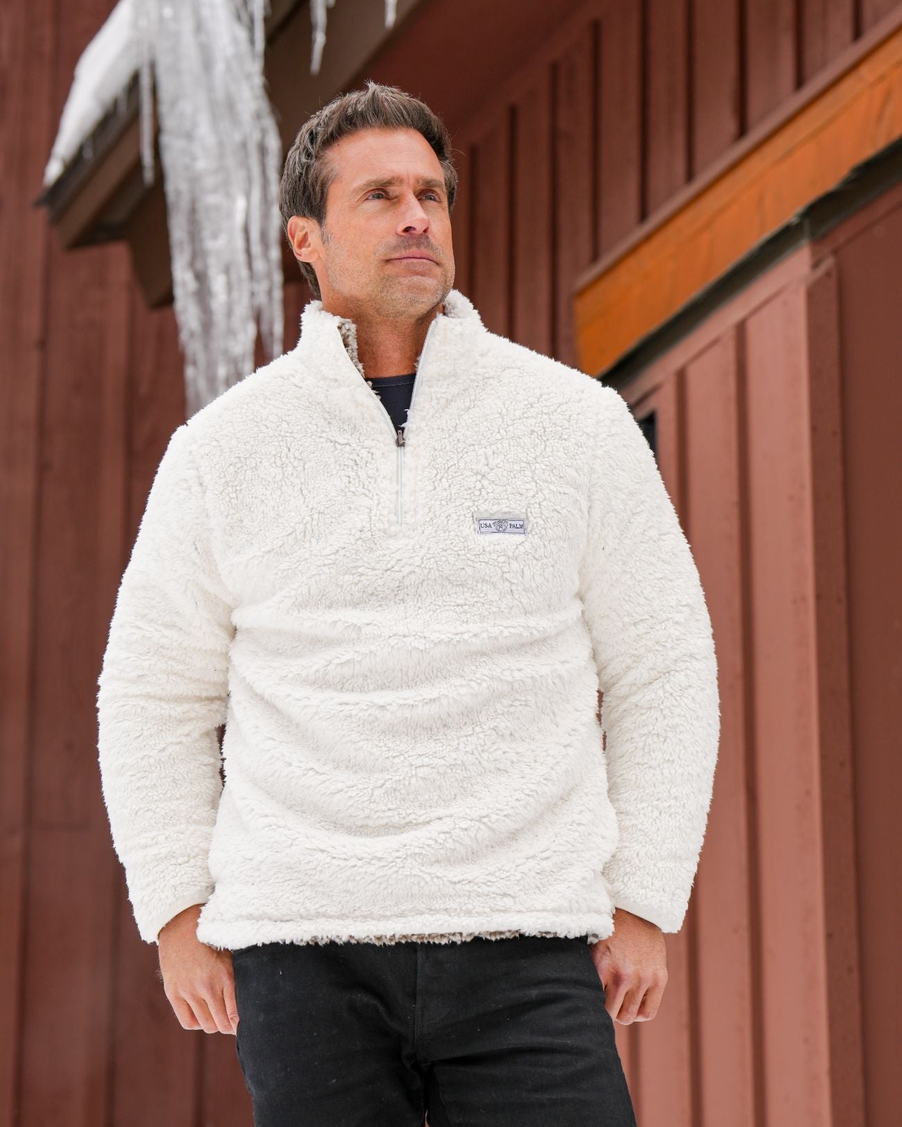 Reversible Double Sherpa 1/4 Zip