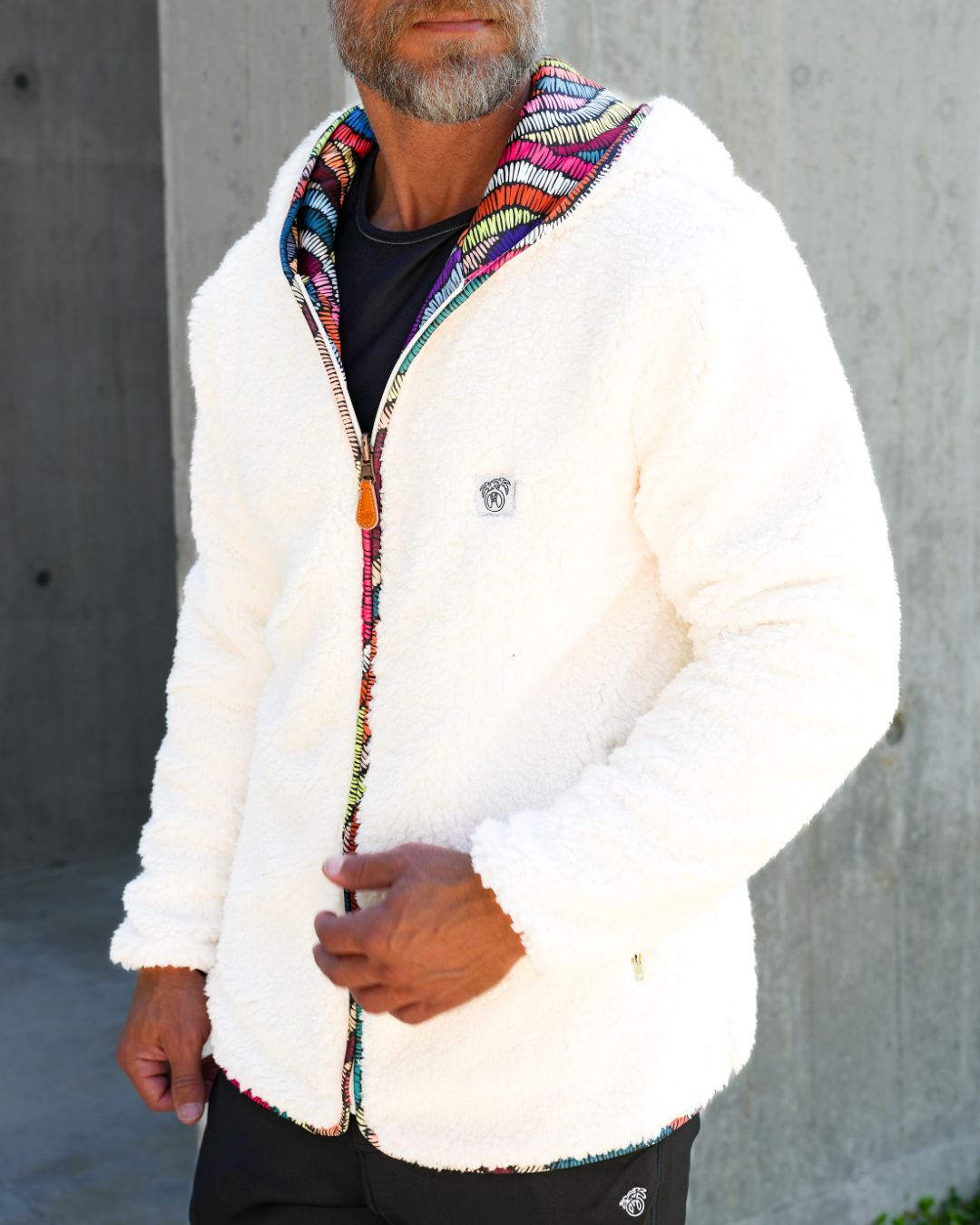 Reversible Sherpa Full Zip Hoodie