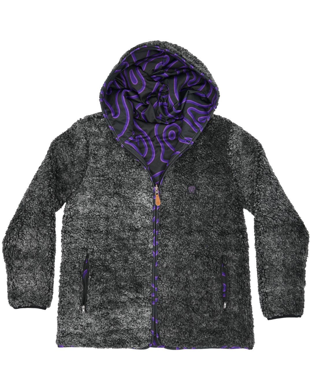 Reversible Sherpa Full Zip Hoodie