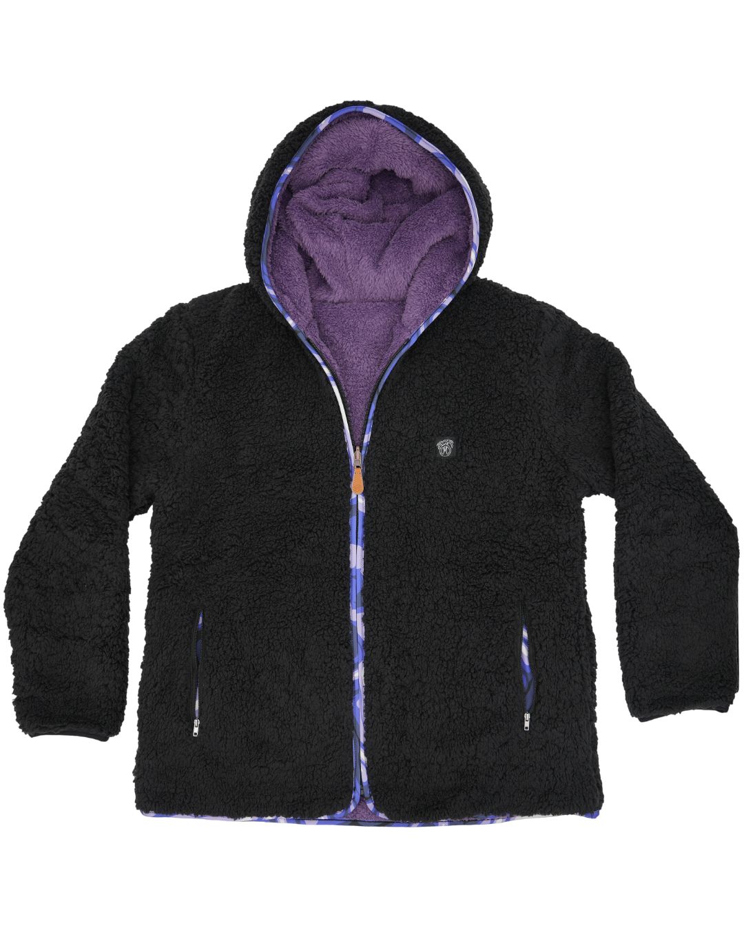 Reversible Sherpa Full Zip Hoodie